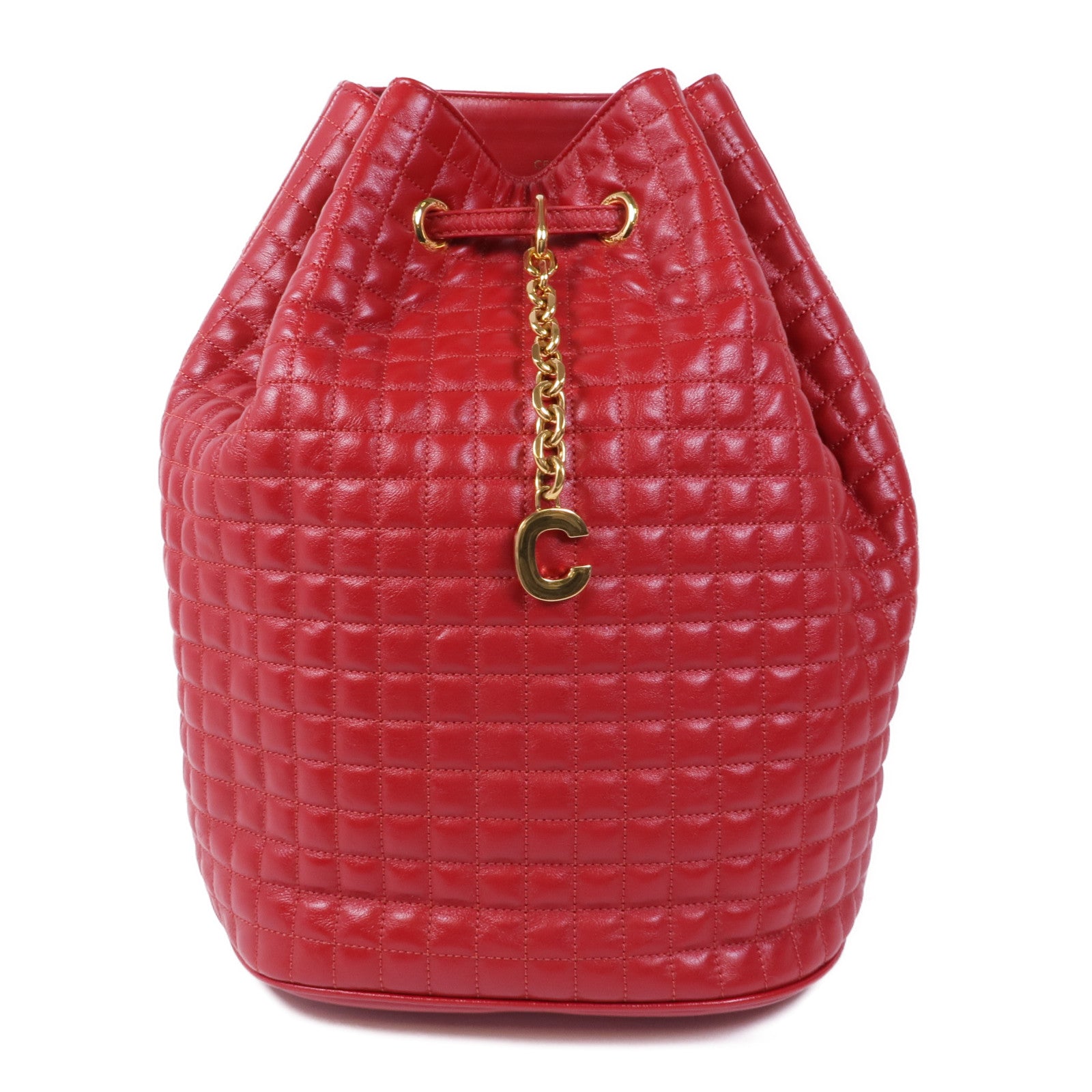 CELINE 【激減優惠】牛皮皮革C Charm Bucket Bag金扣背包