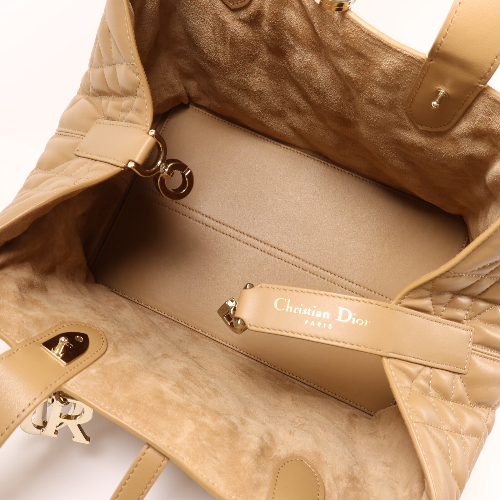 Dior 牛皮皮革Medium Toujours金扣手挽袋