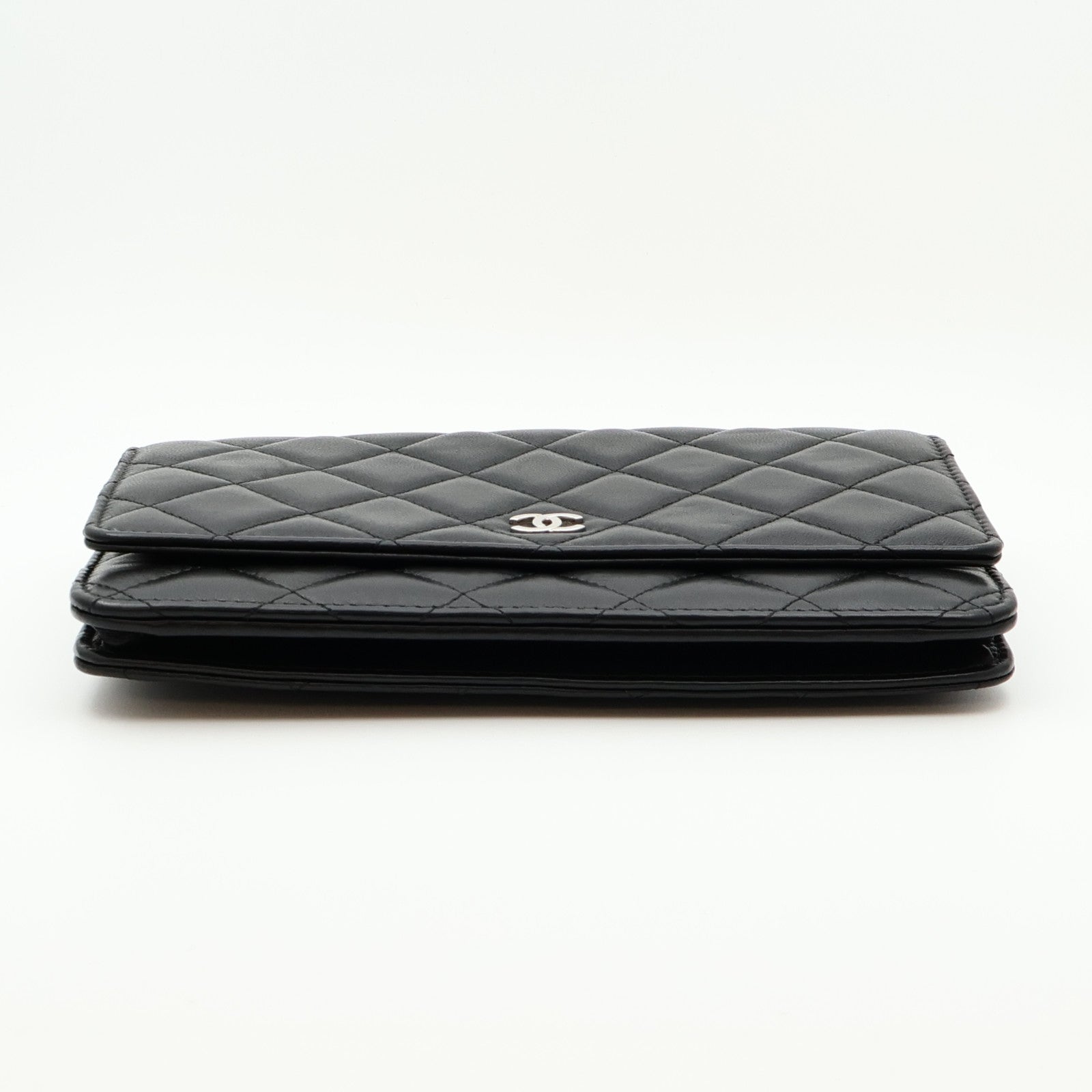 CHANEL 羊皮皮革WOC Wallet On Chain銀扣鏈帶肩背袋