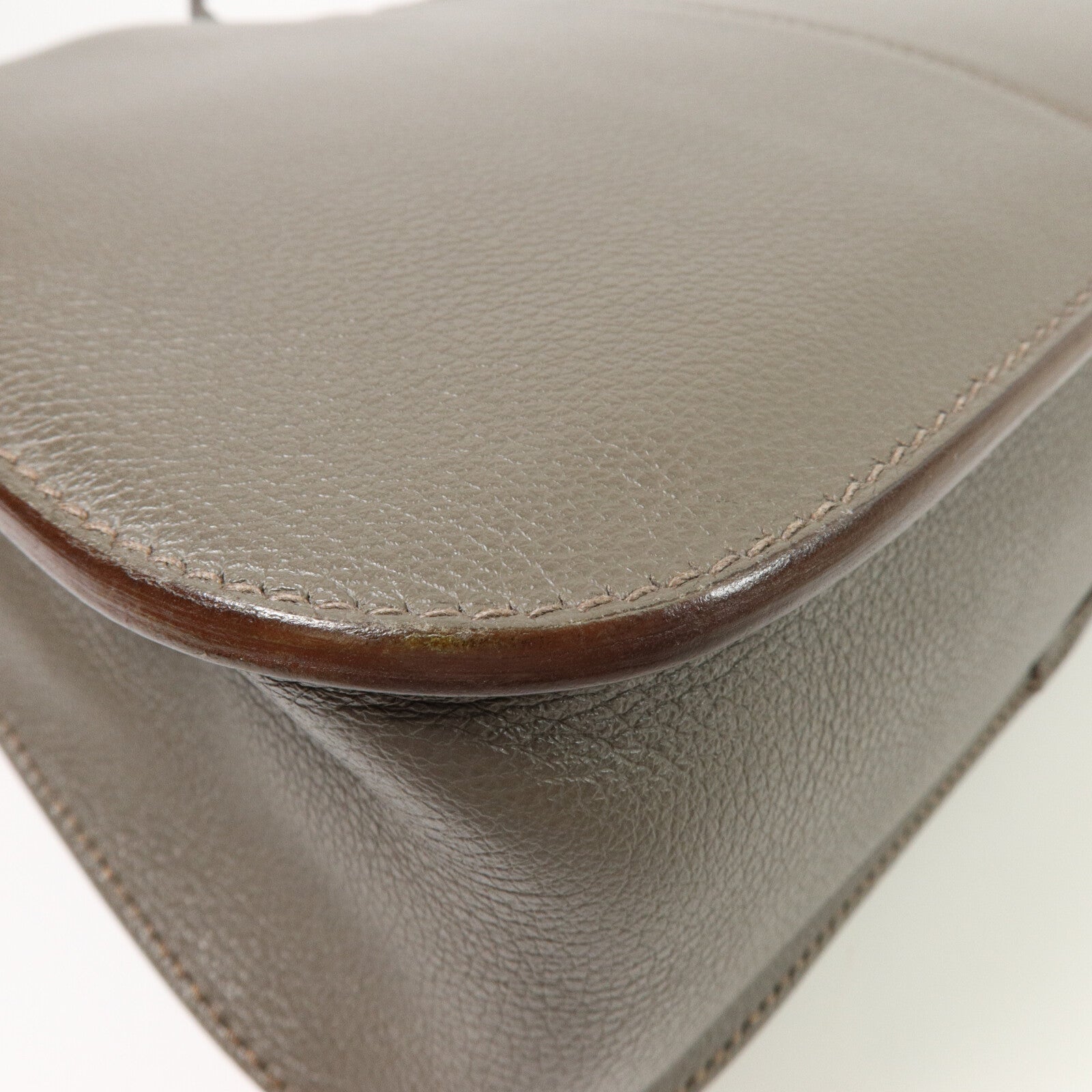 HERMES Evercolor皮革Halzan 25手挽肩背兩用袋Etain