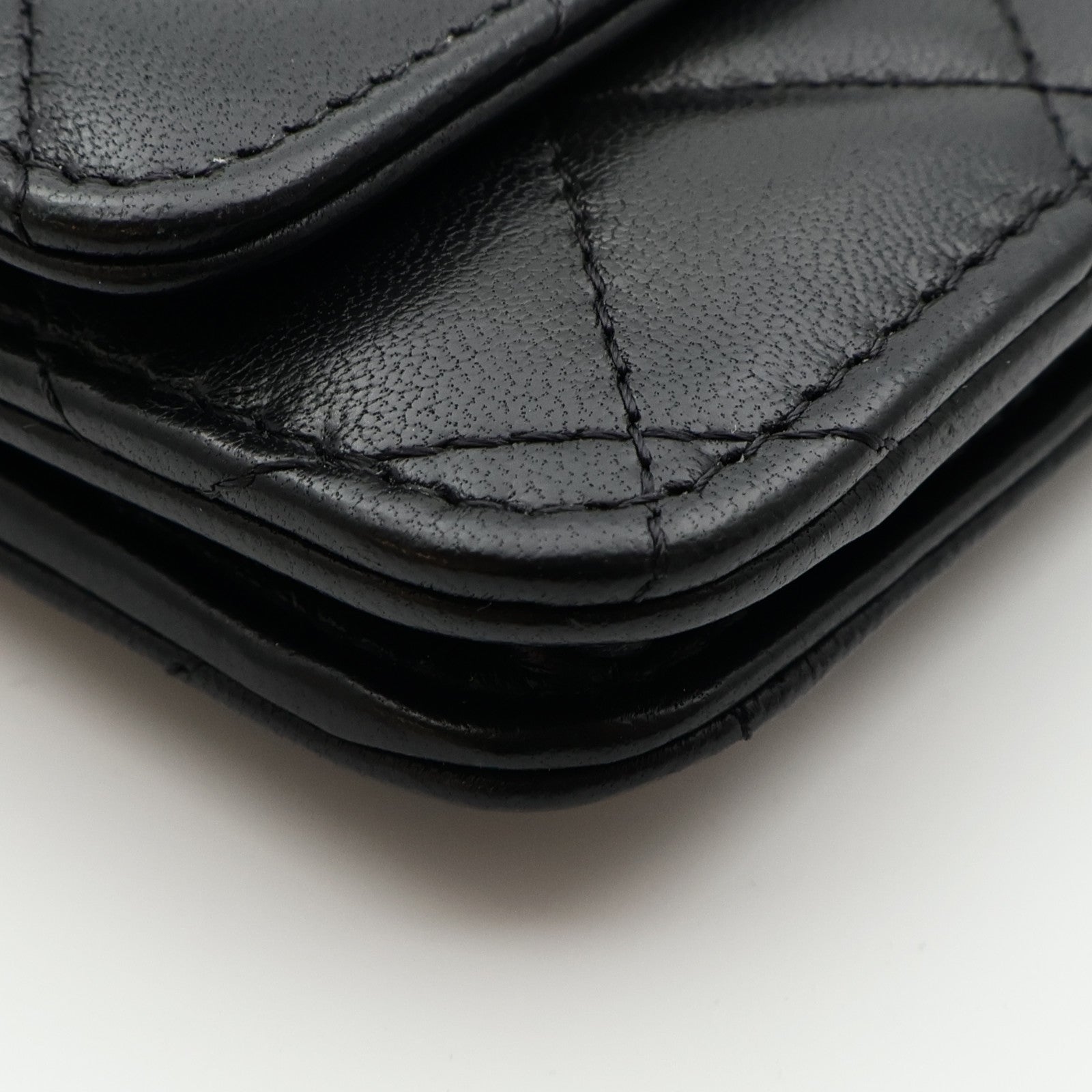 CHANEL 羊皮皮革WOC Wallet On Chain銀扣鏈帶肩背袋