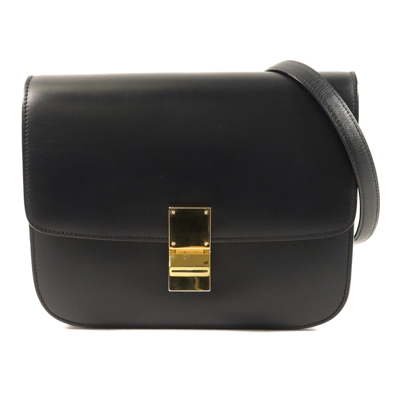 CELINE 【激減優惠】牛皮皮革Classic Bag Medium金扣肩背袋