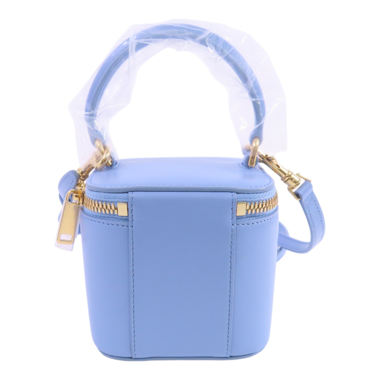 CELINE GHW Mini Vanity Case Hand Shoulder Bag Crossbody Calfskin Leather