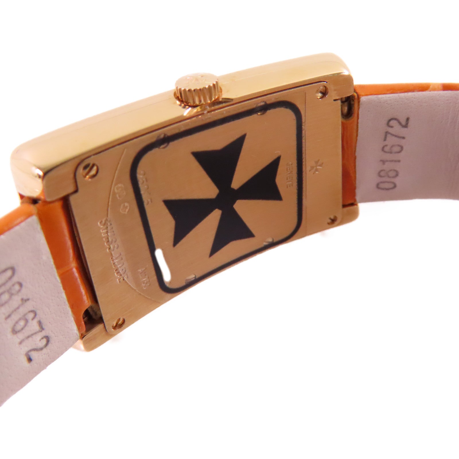 VACHERON CONSTANTIN 1972 Cambree Watch 18K黃金/皮帶石英機芯手錶杏色