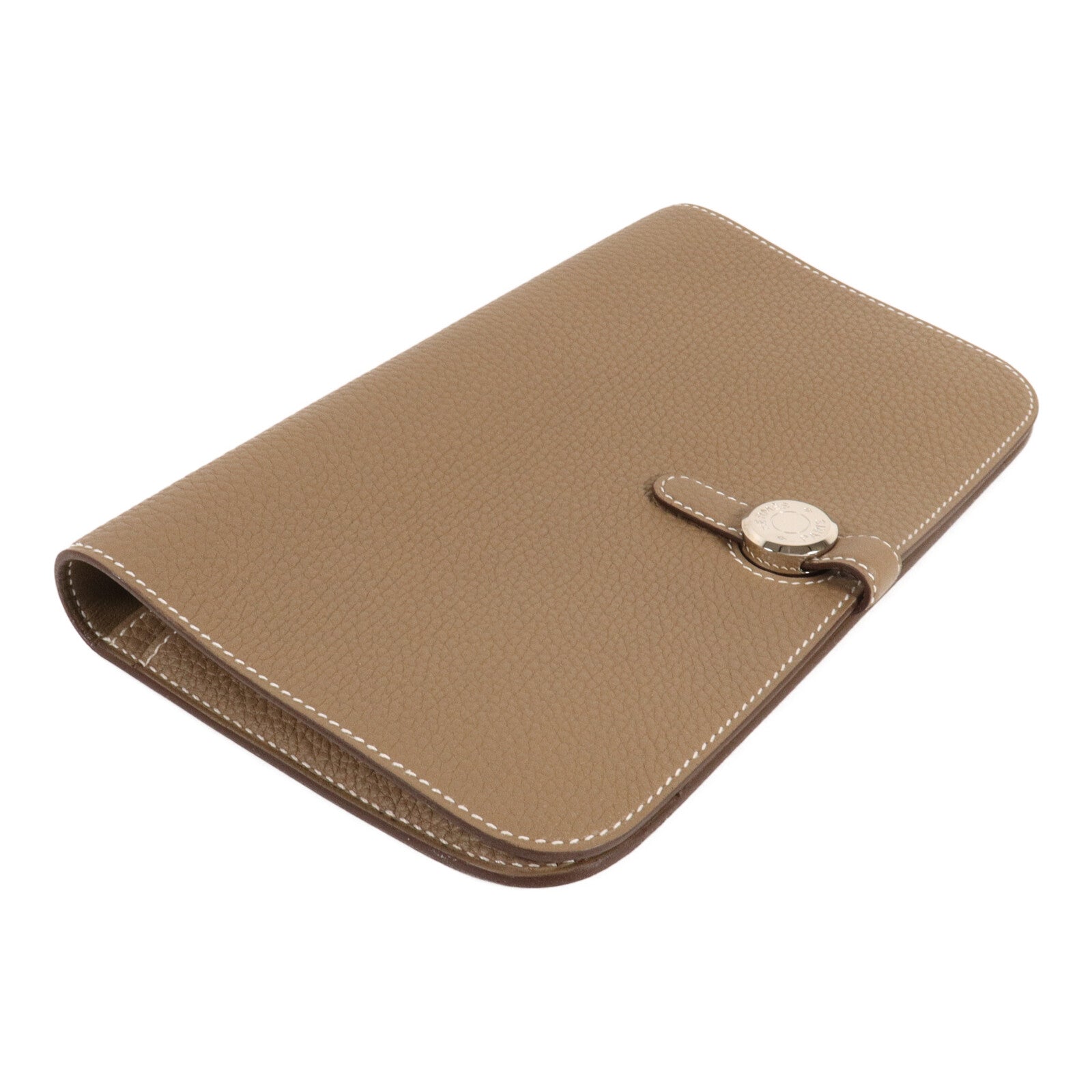 HERMES Togo皮革Dogon Duo Wallet長錢包Etoupe