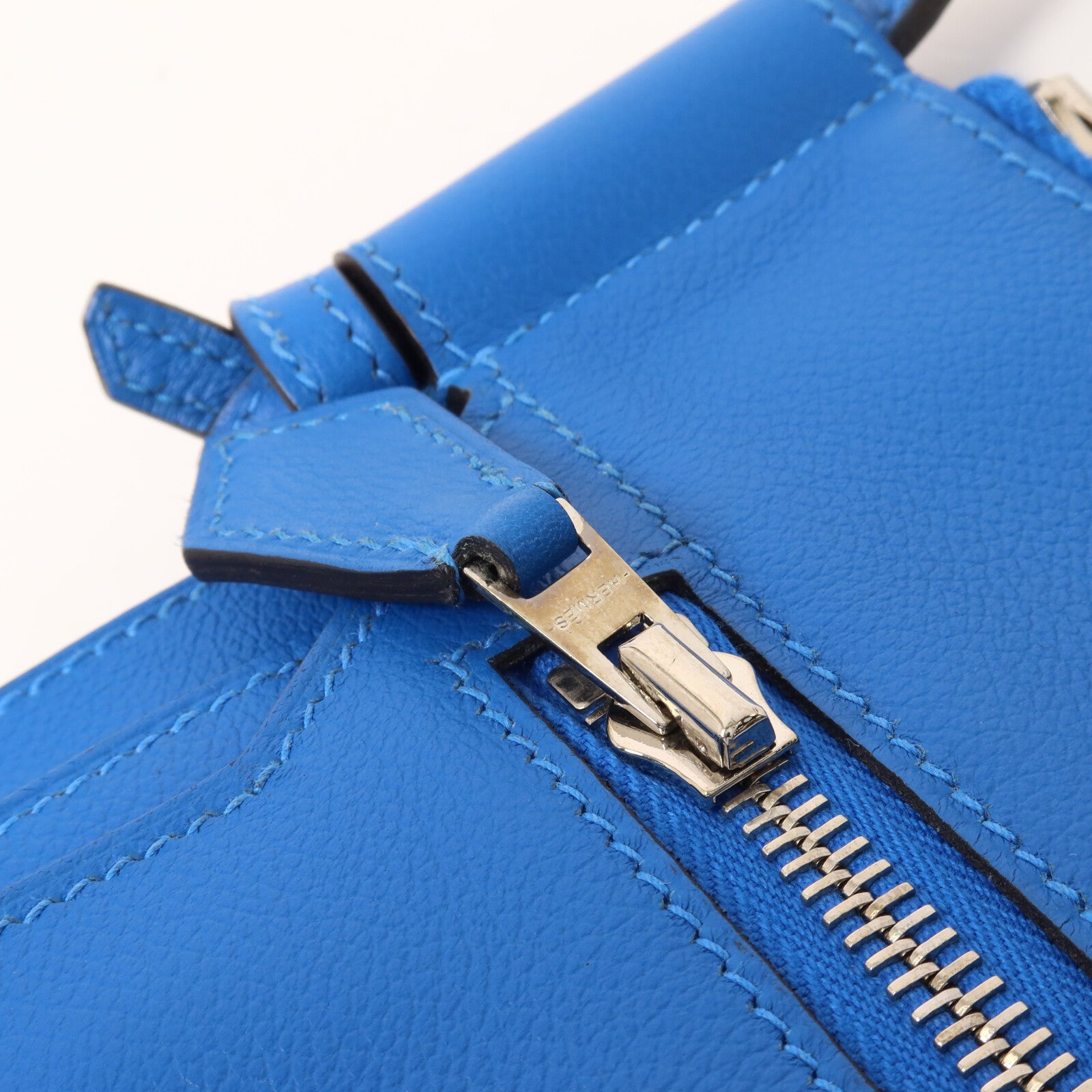 HERMES Evercolor皮革Ultrapla PM肩背袋Bleu Hydra