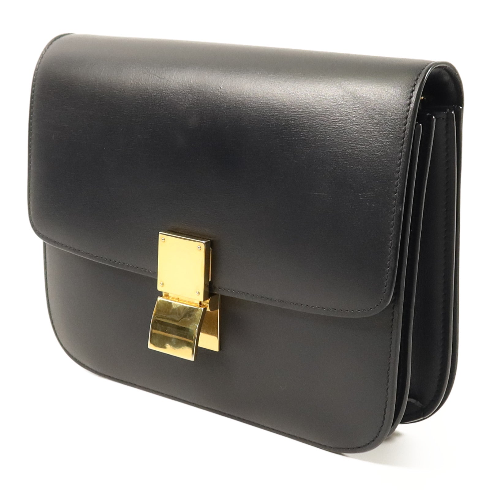 CELINE 【激減優惠】牛皮皮革Classic Bag Medium金扣肩背袋