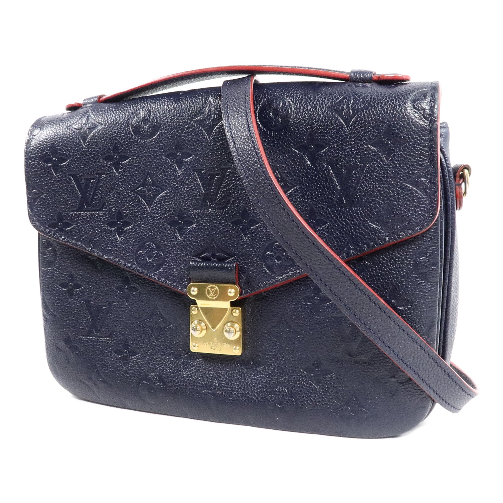 LOUIS VUITTON Monogram Empreinte Pochette Metis金扣手挽肩背兩用袋