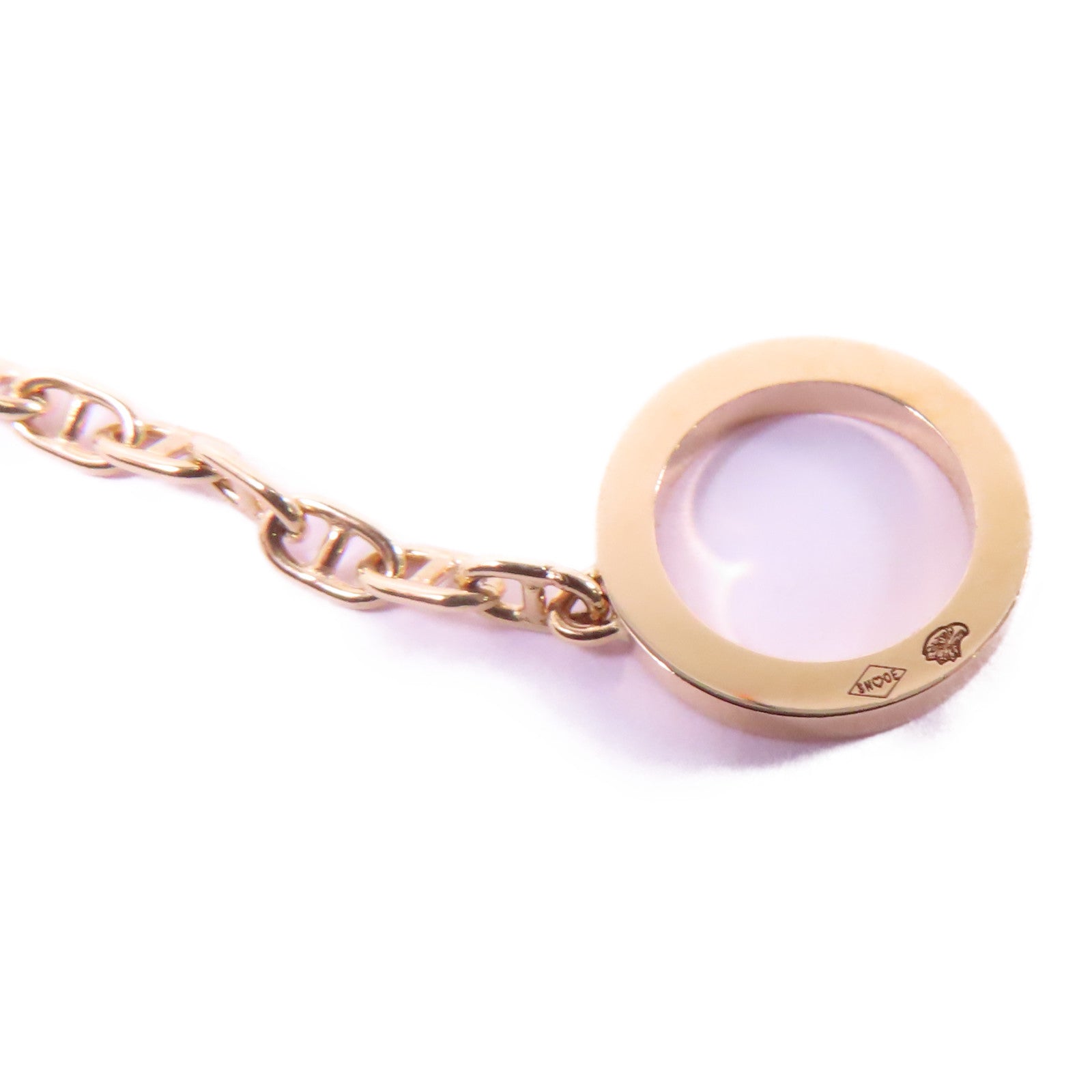 HERMES 18K玫瑰金Chaine D'Ancre Contour Bracelet鑽石手鏈
