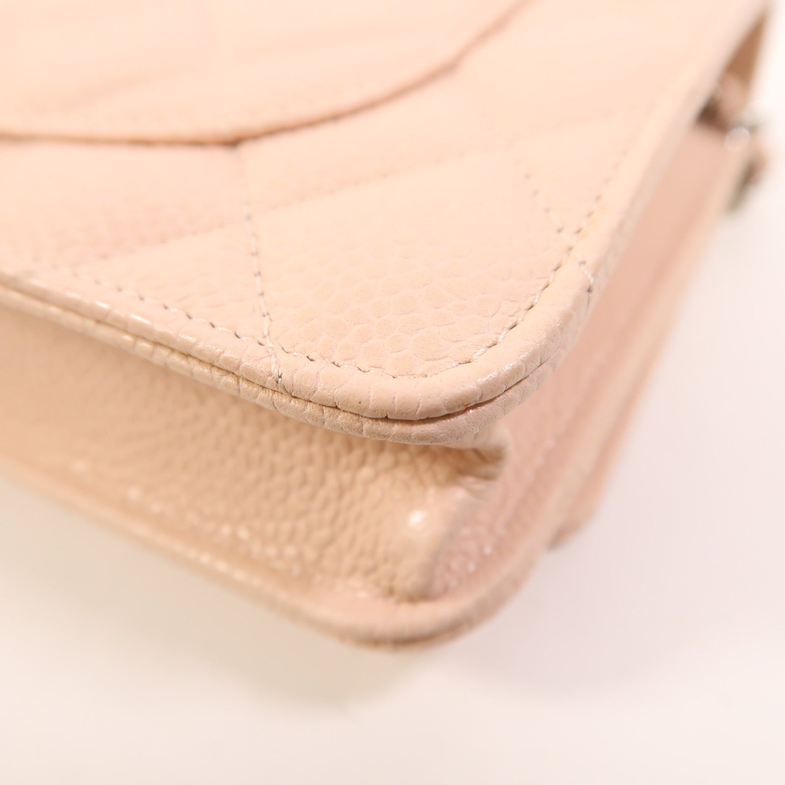 CHANEL 牛皮皮革WOC Wallet On Chain銀扣鏈帶肩背袋