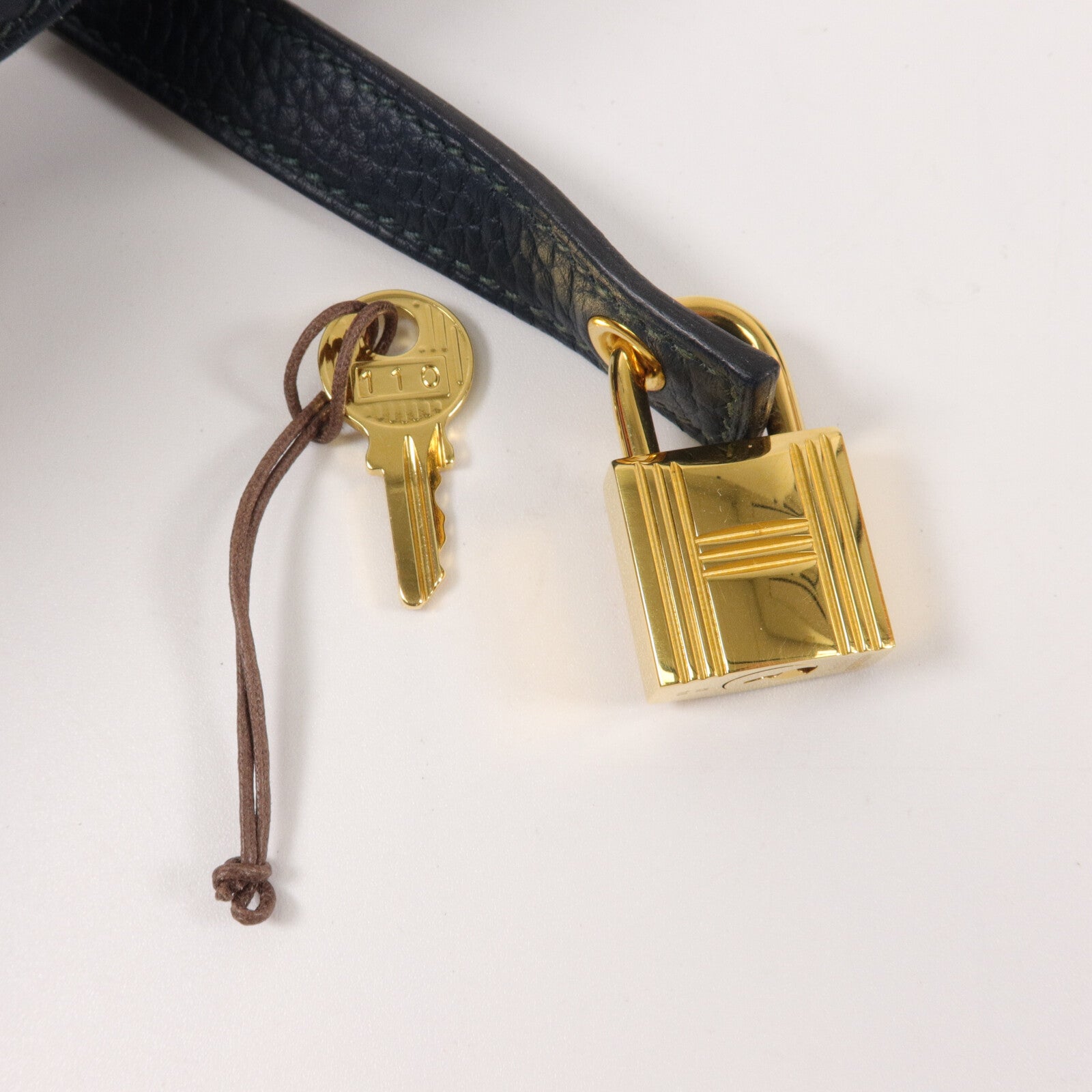 HERMES Clemence皮革Picotin PM手挽袋Vert Cypres