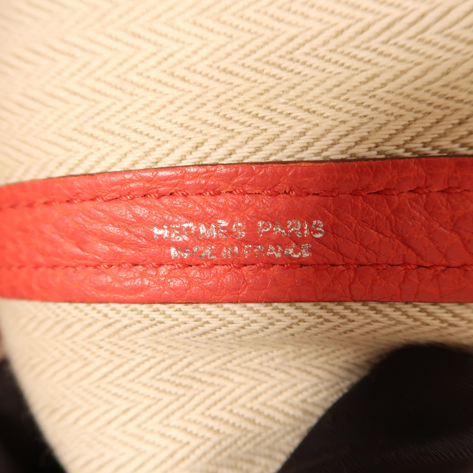 HERMES Negonda皮革Garden Party PM銀扣手挽袋Bougainvillier