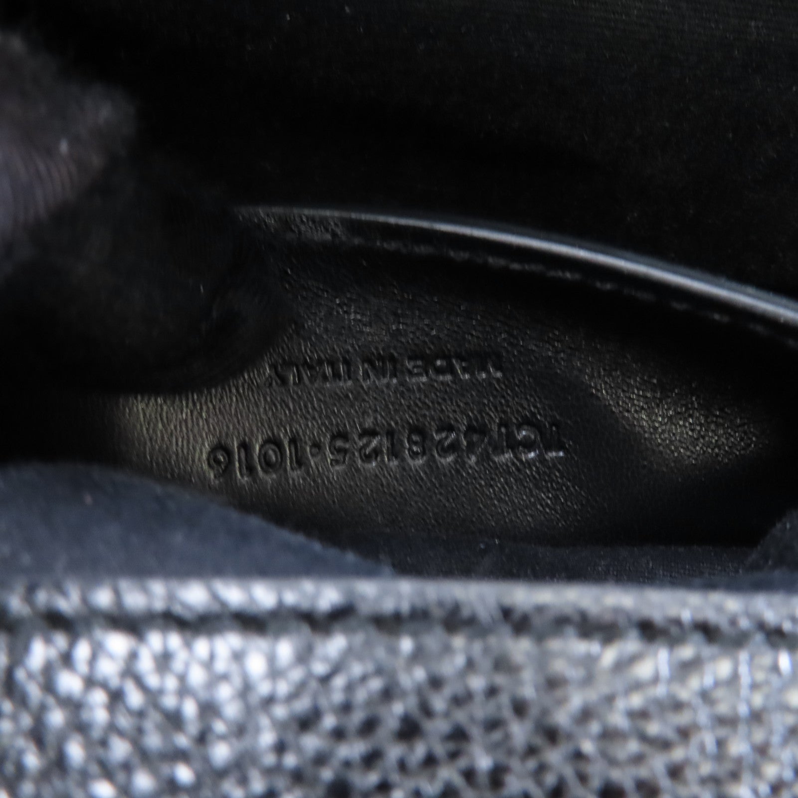 SAINT LAURENT 牛皮皮革Chain Shoulder Bag銀扣鏈帶肩背袋黑色/白色