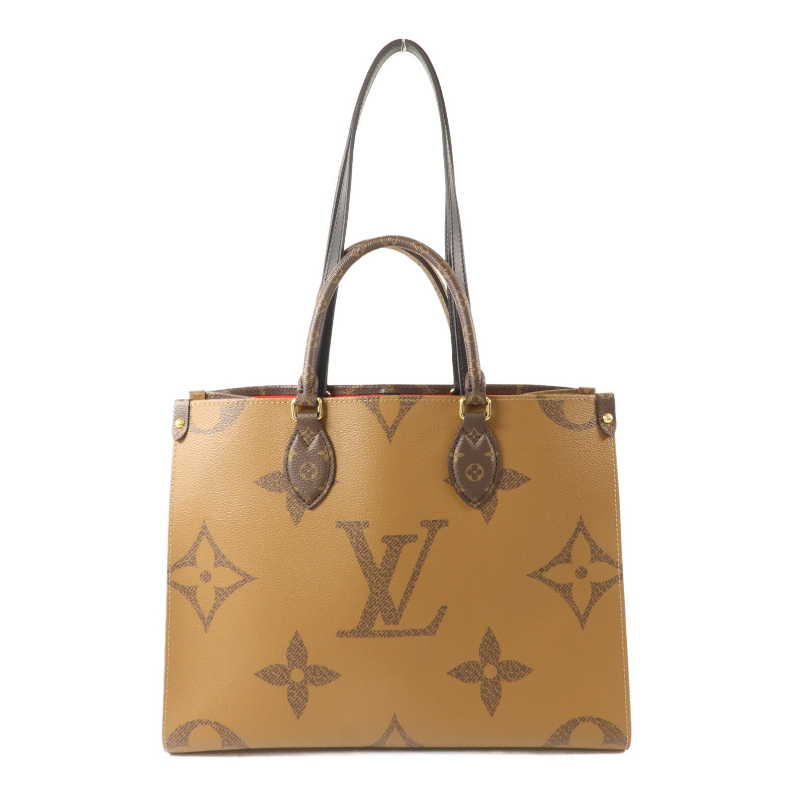 LOUIS VUITTON Monogram Giant On The Go MM金扣手挽肩背兩用袋