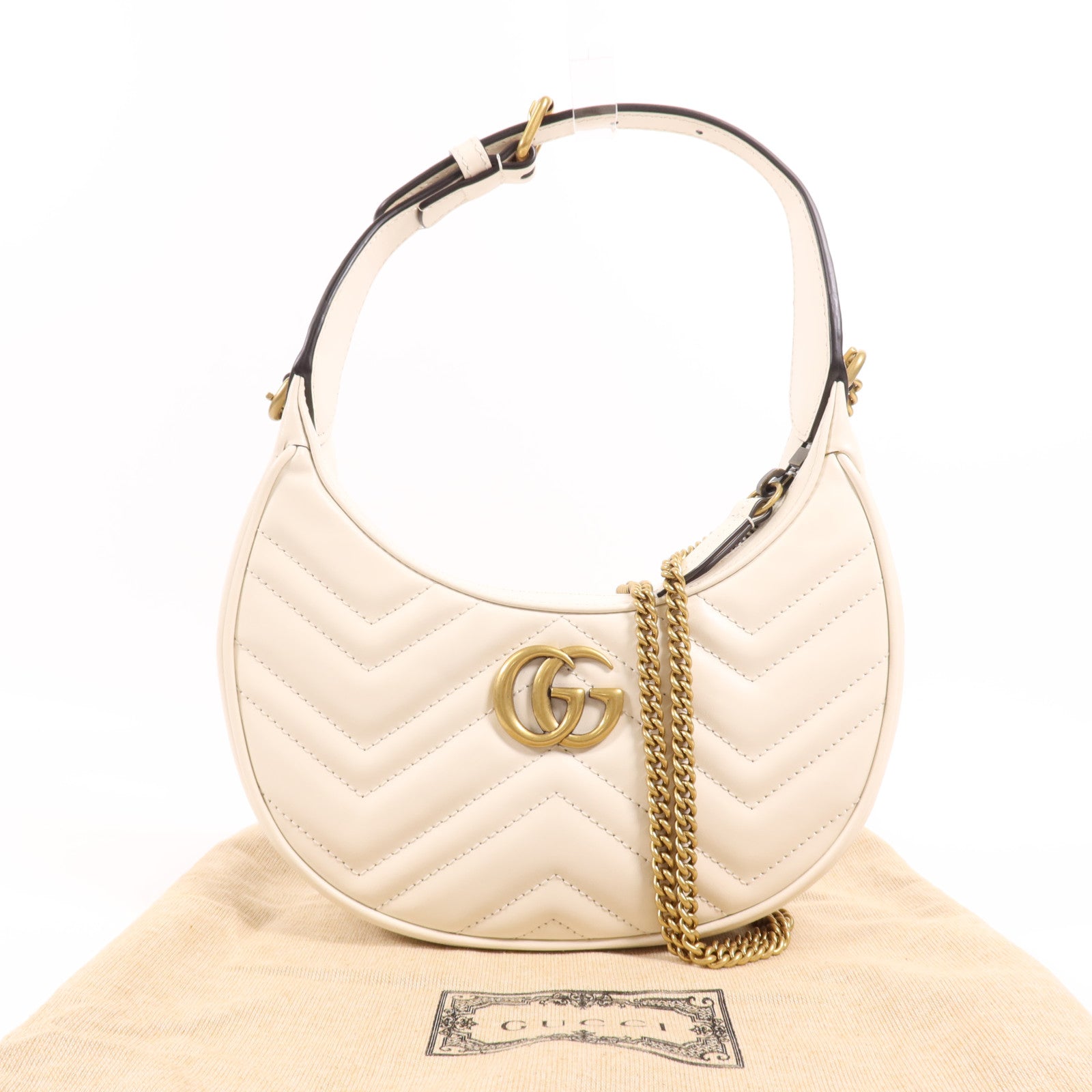 美品✨希少✨GUCCIパンプス✨クリスタル✨ピンクベージュ♡花柄　23cm Gucci GG Marmont Velvet Shoulder Bag