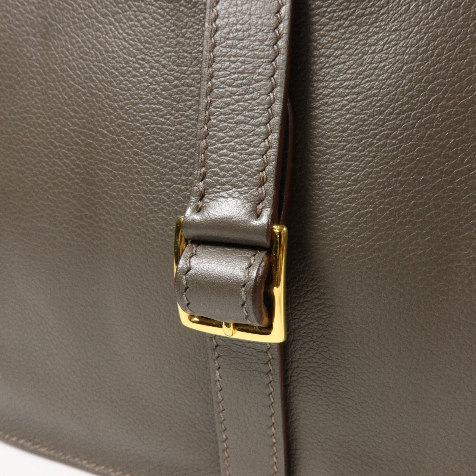 HERMES Evercolor皮革Halzan 25手挽肩背兩用袋Etain