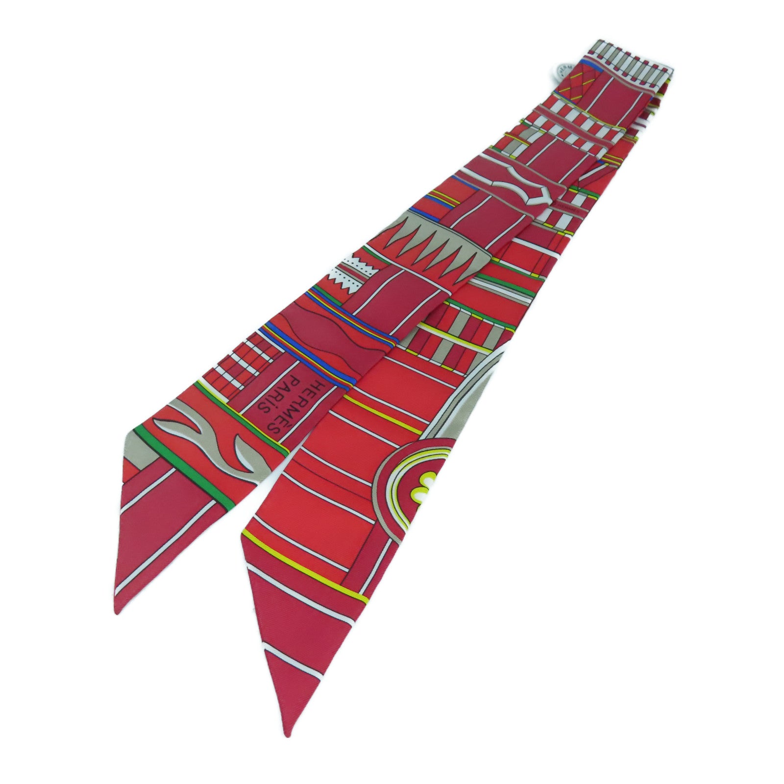 HERMES 【激減優惠】絲質Twilly Scarf絲巾紅色