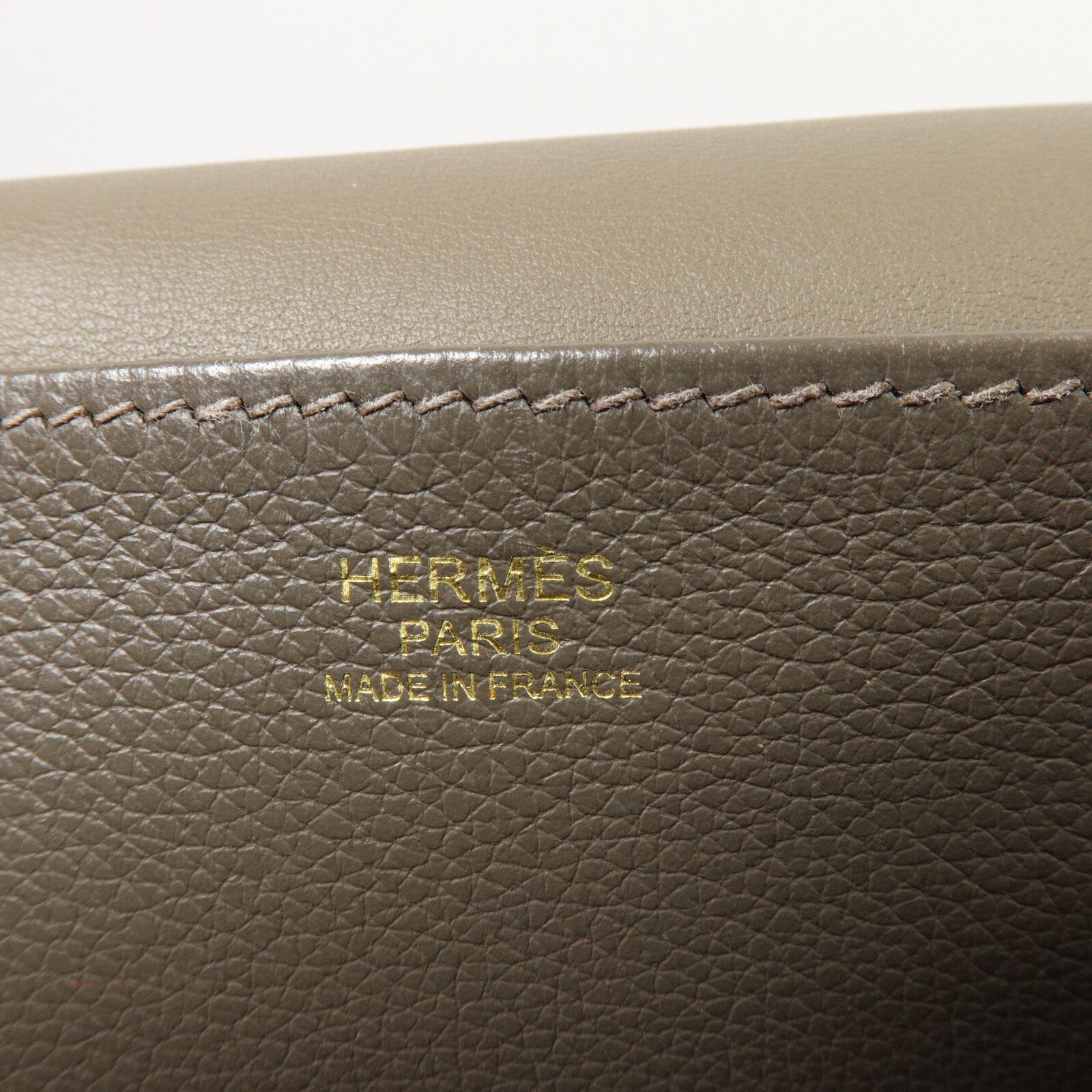 HERMES Evercolor皮革Halzan 25手挽肩背兩用袋Etain