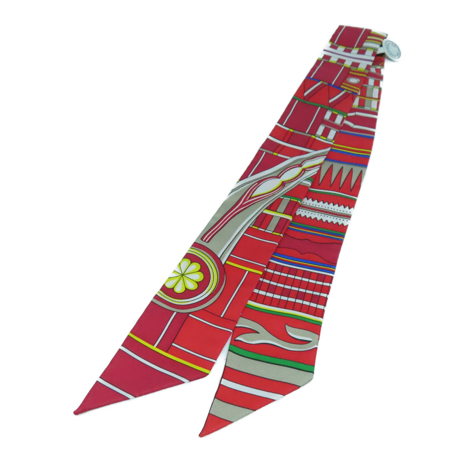 HERMES 【激減優惠】絲質Twilly Scarf絲巾紅色