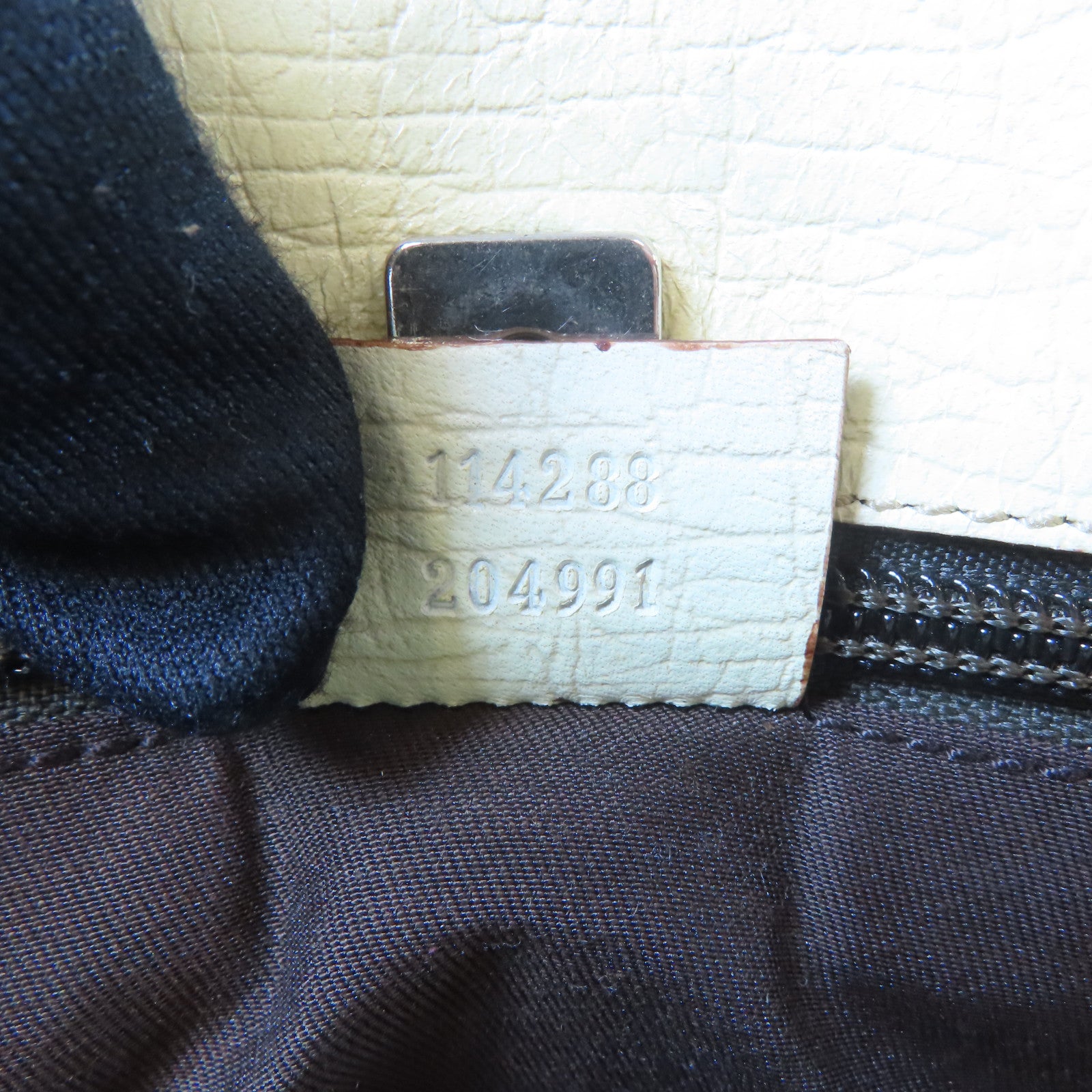GUCCI 塗層帆布Tote Bag銀扣手挽袋啡色