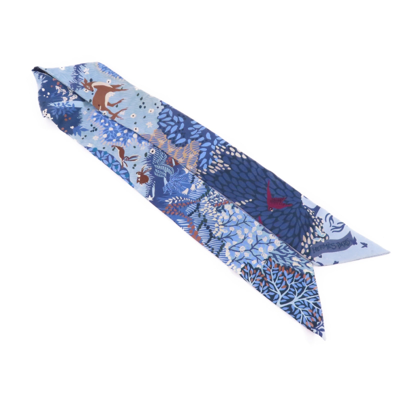 HERMES 絲質Twilly Scarf絲巾