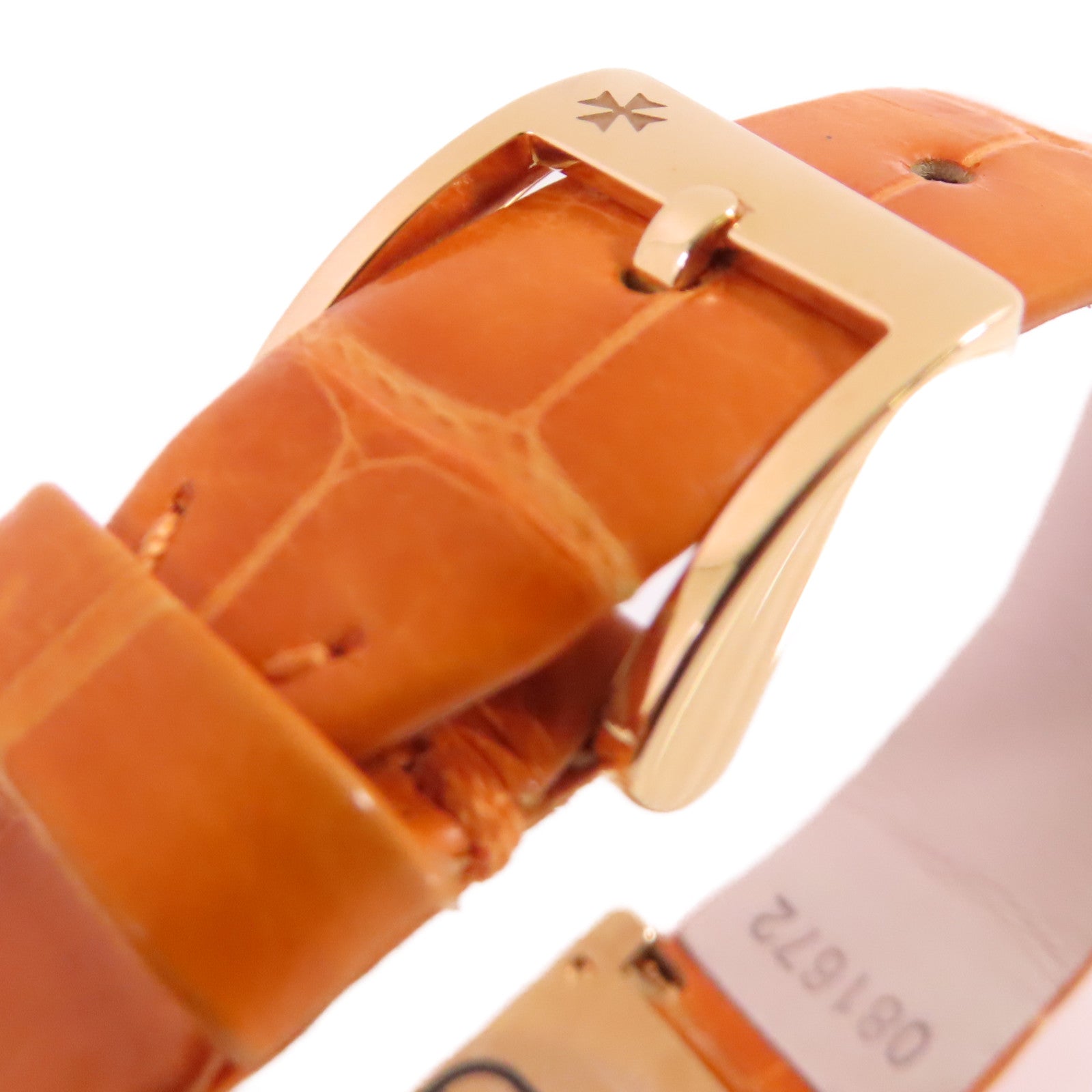 VACHERON CONSTANTIN 1972 Cambree Watch 18K黃金/皮帶石英機芯手錶杏色
