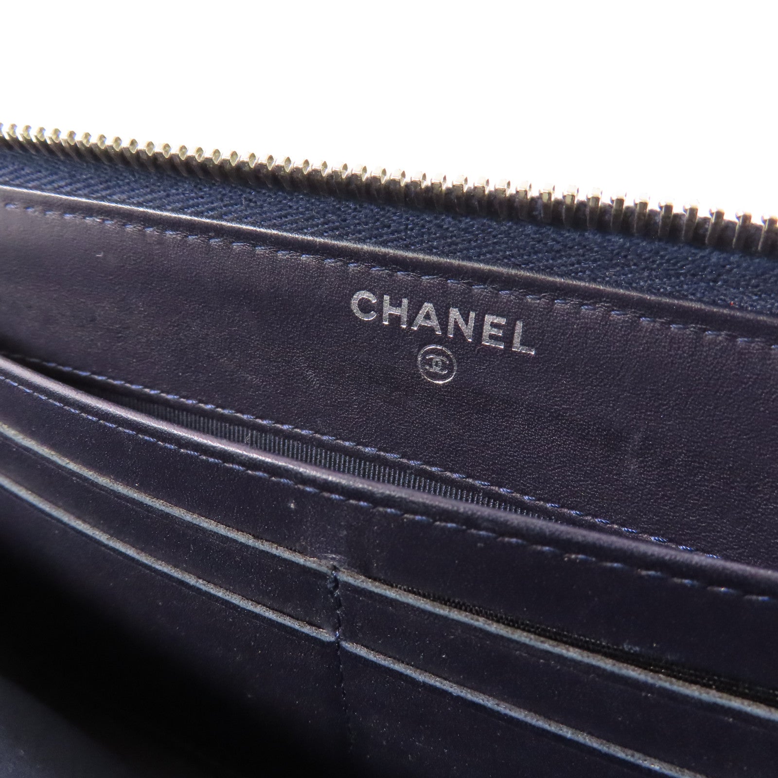 CHANEL 【激減優惠】牛皮皮革Long Wallet銀扣長錢包