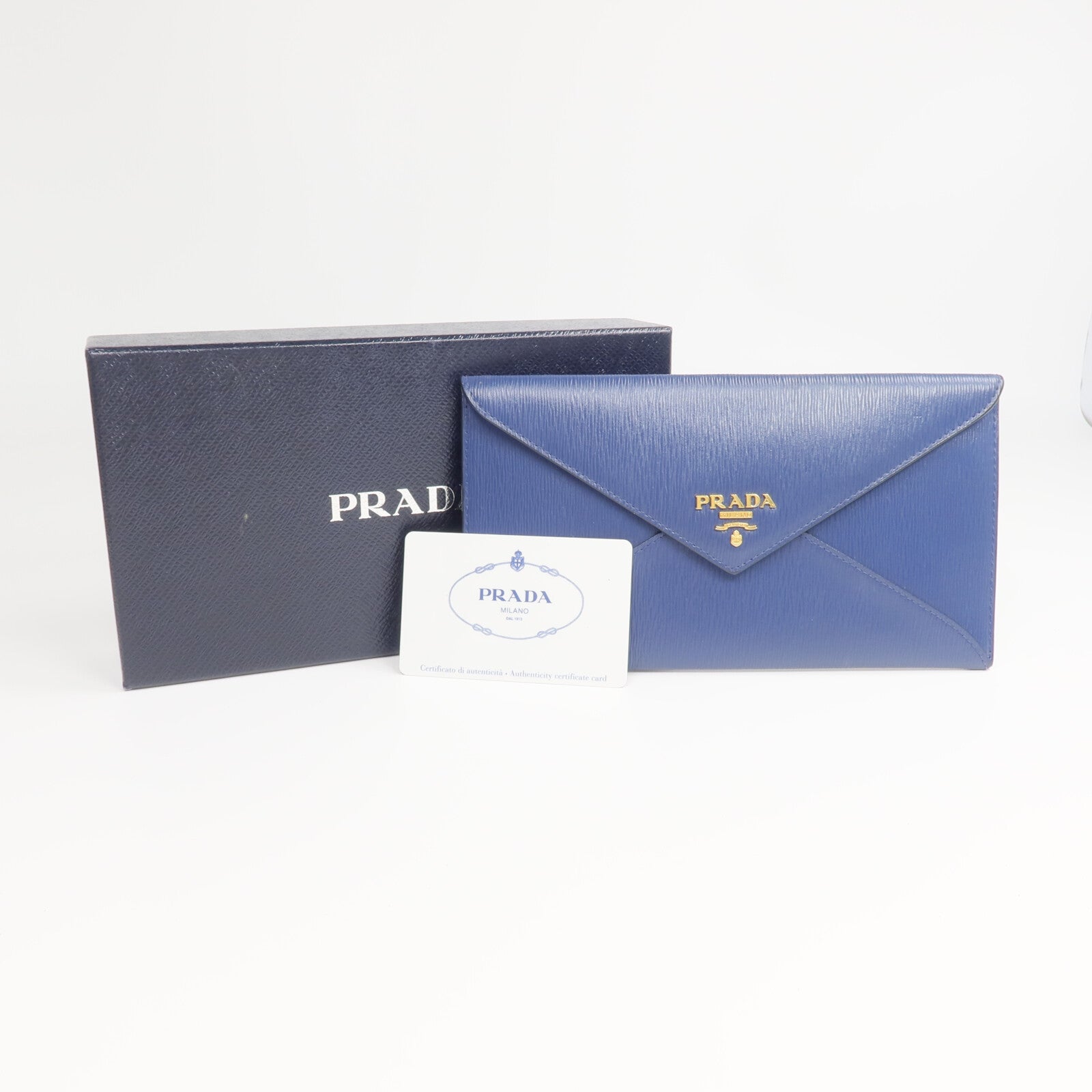 PRADA 牛皮皮革Envelope Wallet長錢包