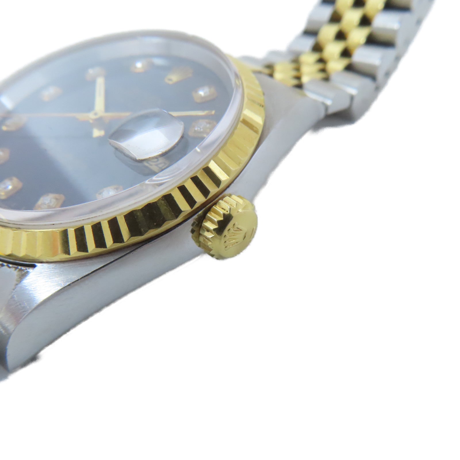 ROLEX Datejust 3618K黃金/不鏽鋼手錶自動機芯黑色