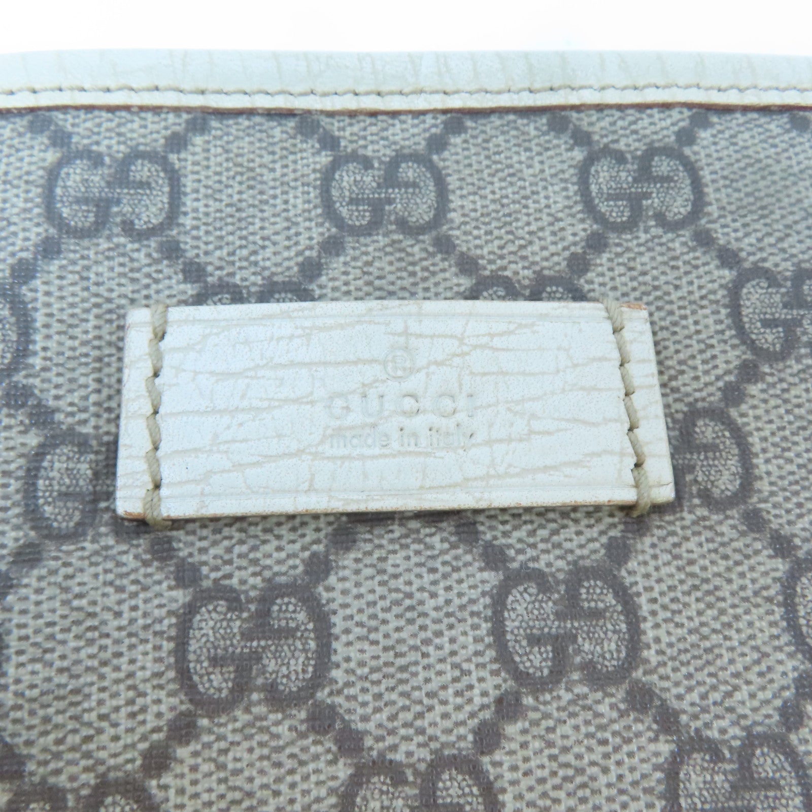 GUCCI 塗層帆布Tote Bag銀扣手挽袋啡色