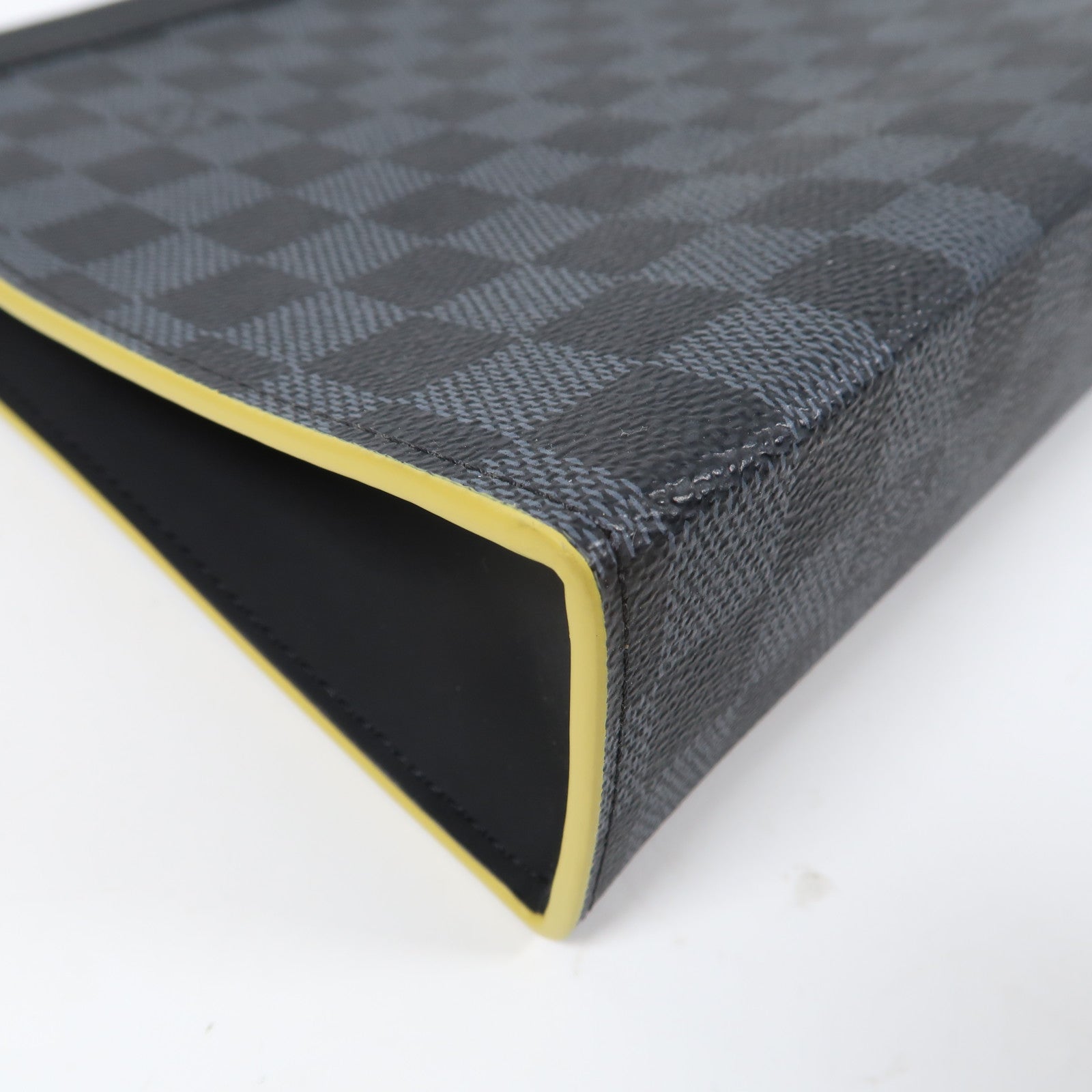 LOUIS VUITTON Damier Graphite Pochette Voyage銀扣手拿包黑色