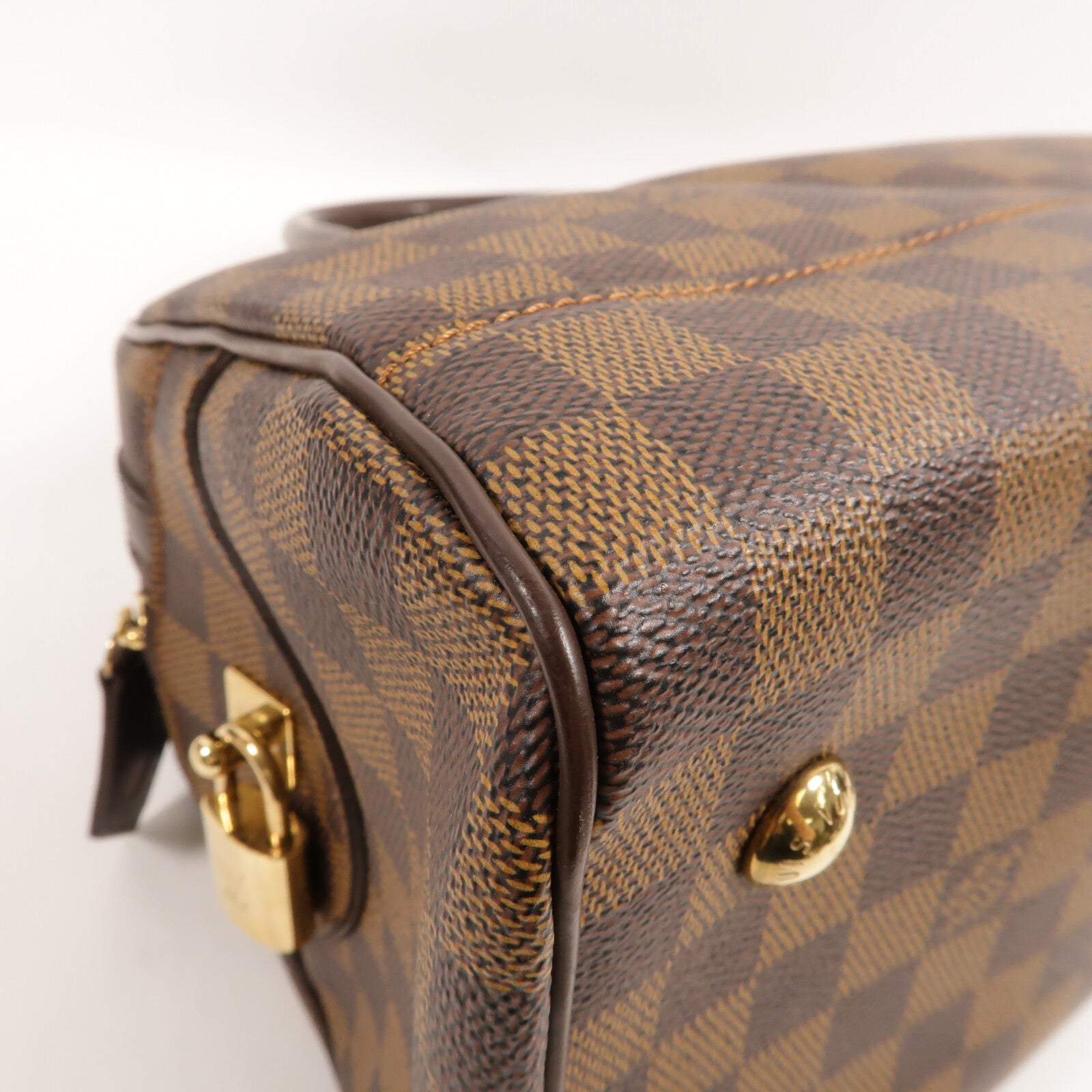 LOUIS VUITTON Damier Duomo金扣手挽袋
