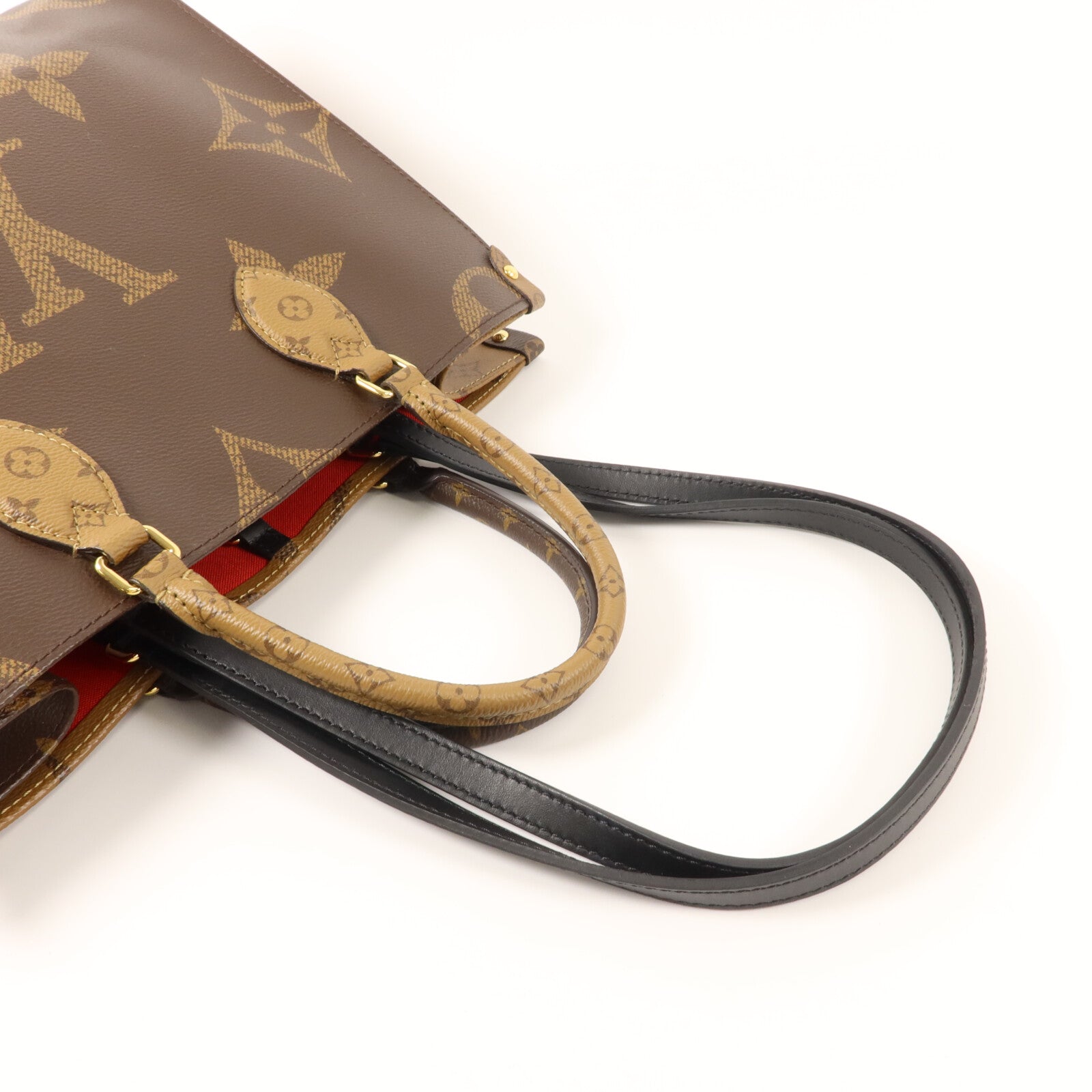 LOUIS VUITTON Monogram Giant On The Go MM金扣手挽肩背兩用袋