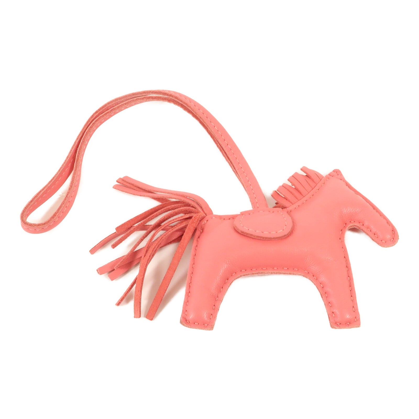 HERMES Milo/Swift皮革Rodeo PM掛飾Pink