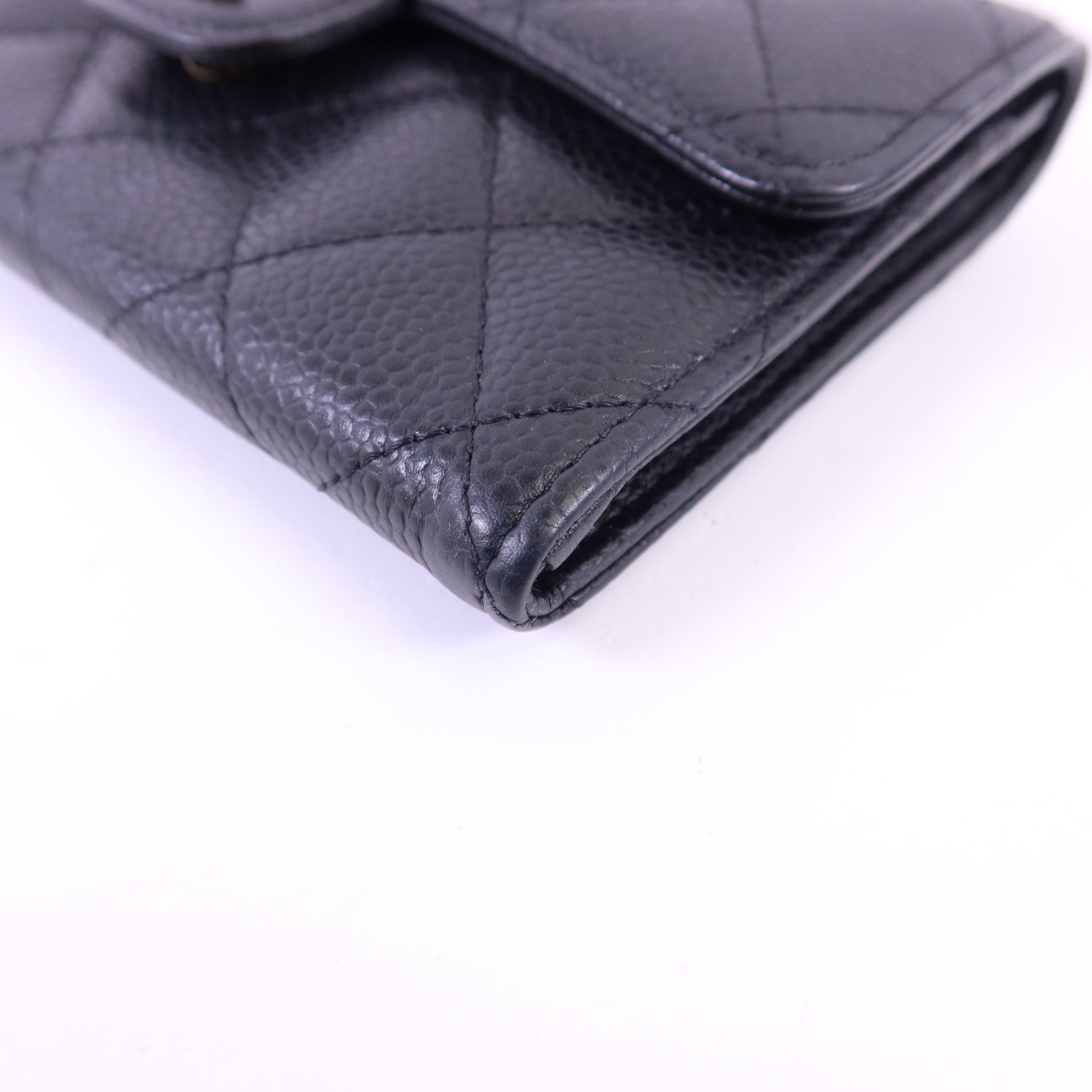 CHANEL 牛皮皮革Wallet銀扣錢包