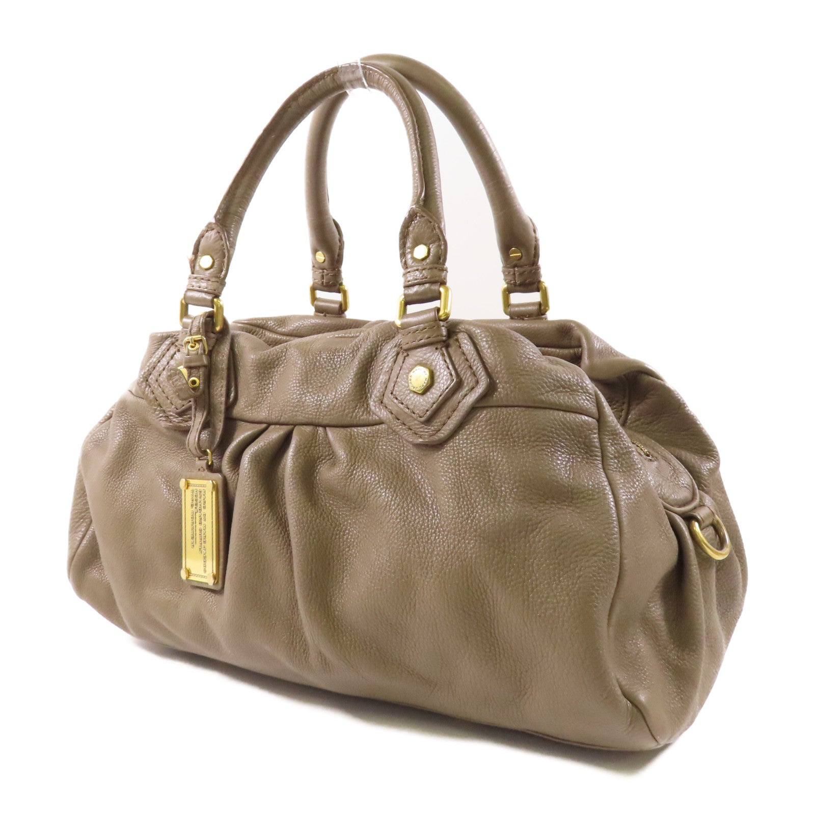 MARC BY MARC JACOBS 【激減優惠】牛皮皮革2 Way Bag金扣手挽肩背兩用袋