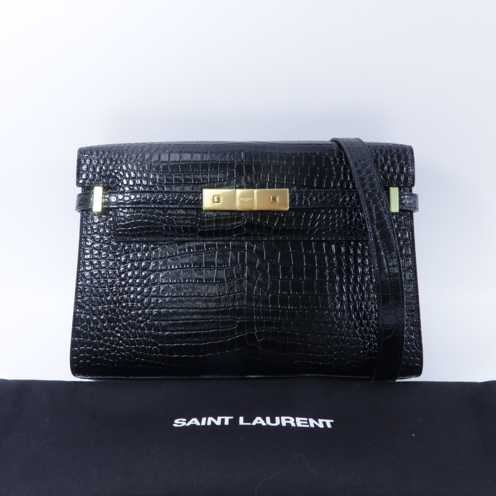 YVES SAINT LAURENT 牛皮皮革Manhattan肩背袋