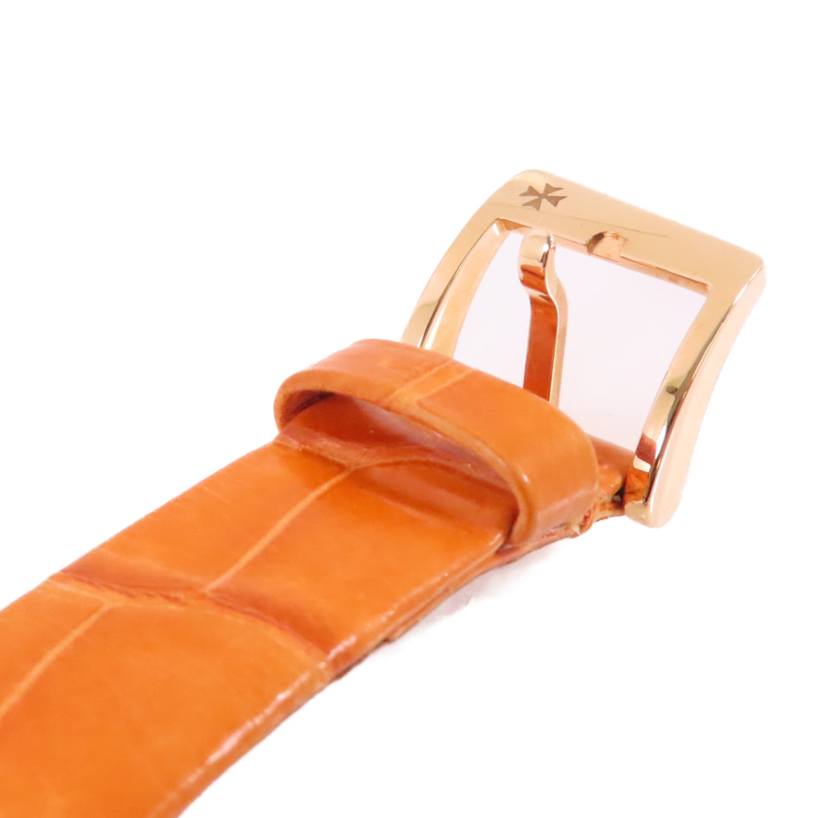 VACHERON CONSTANTIN 1972 Cambree Watch 18K黃金/皮帶石英機芯手錶杏色