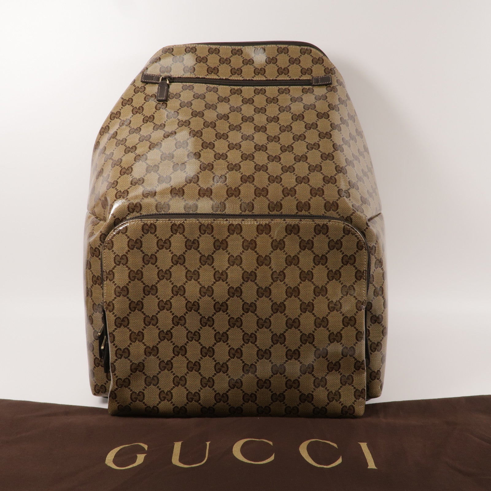 GUCCI 塗層帆布GG Crystal Backpack背包