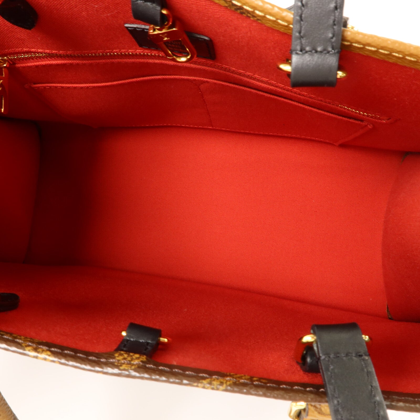 LOUIS VUITTON Monogram Giant On The Go MM金扣手挽肩背兩用袋