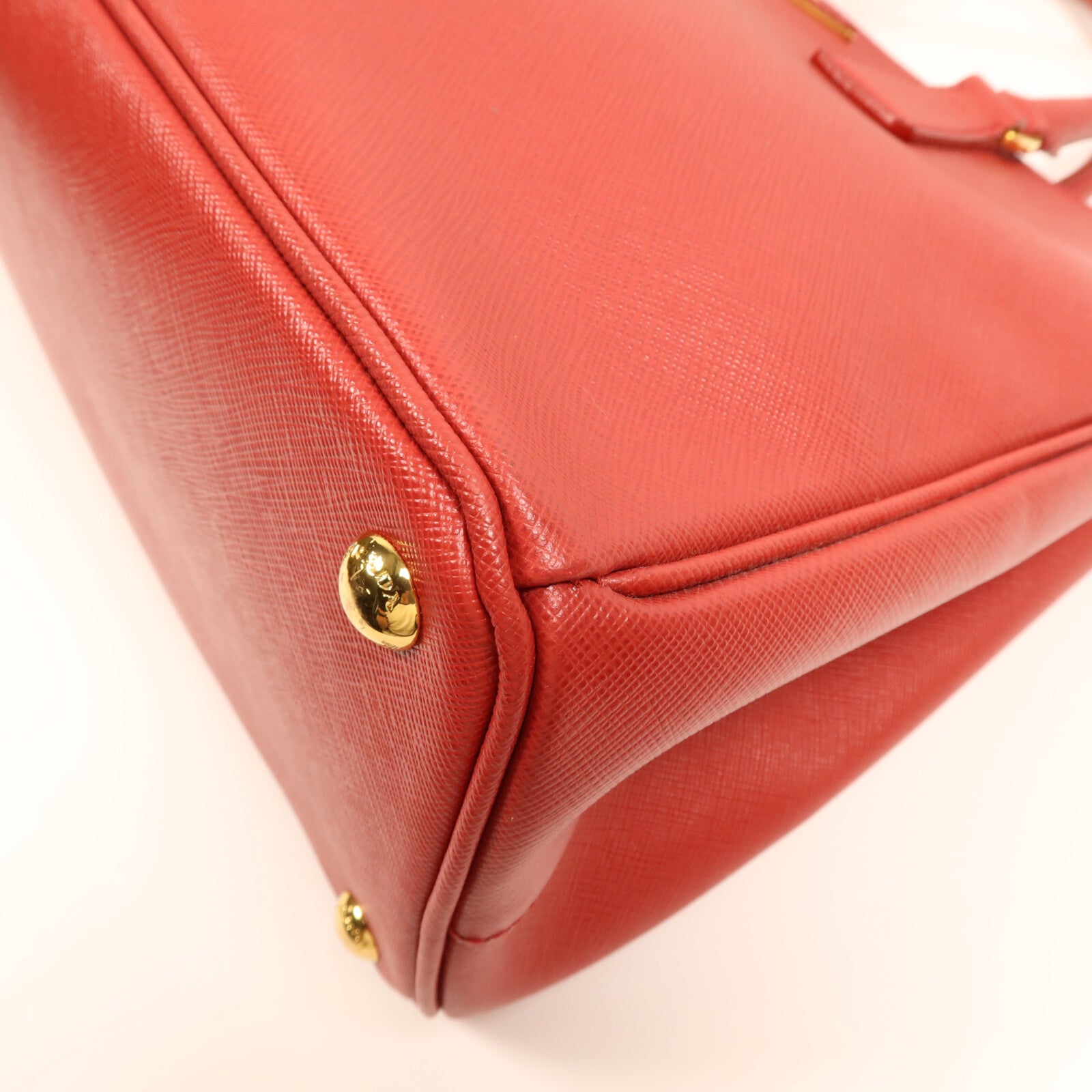 PRADA Saffiano皮革Double Zip Medium金扣手挽肩背兩用袋