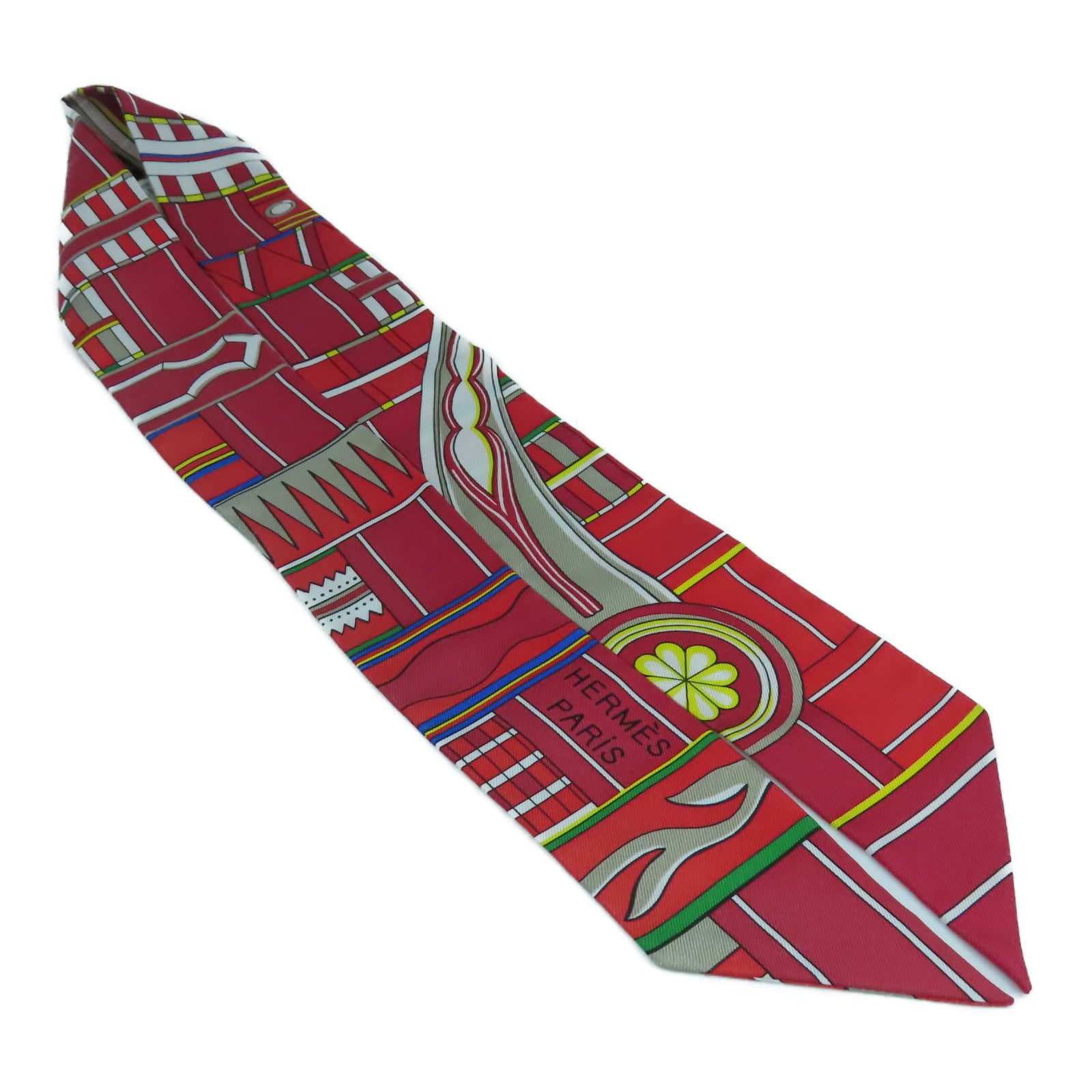 HERMES 【激減優惠】絲質Twilly Scarf絲巾紅色