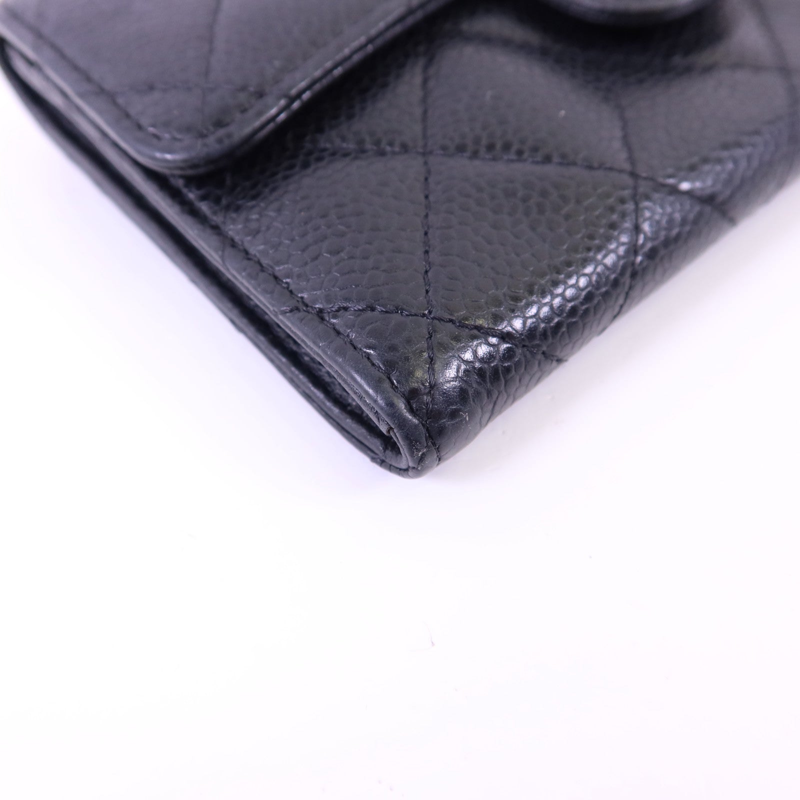 CHANEL 牛皮皮革Wallet銀扣錢包