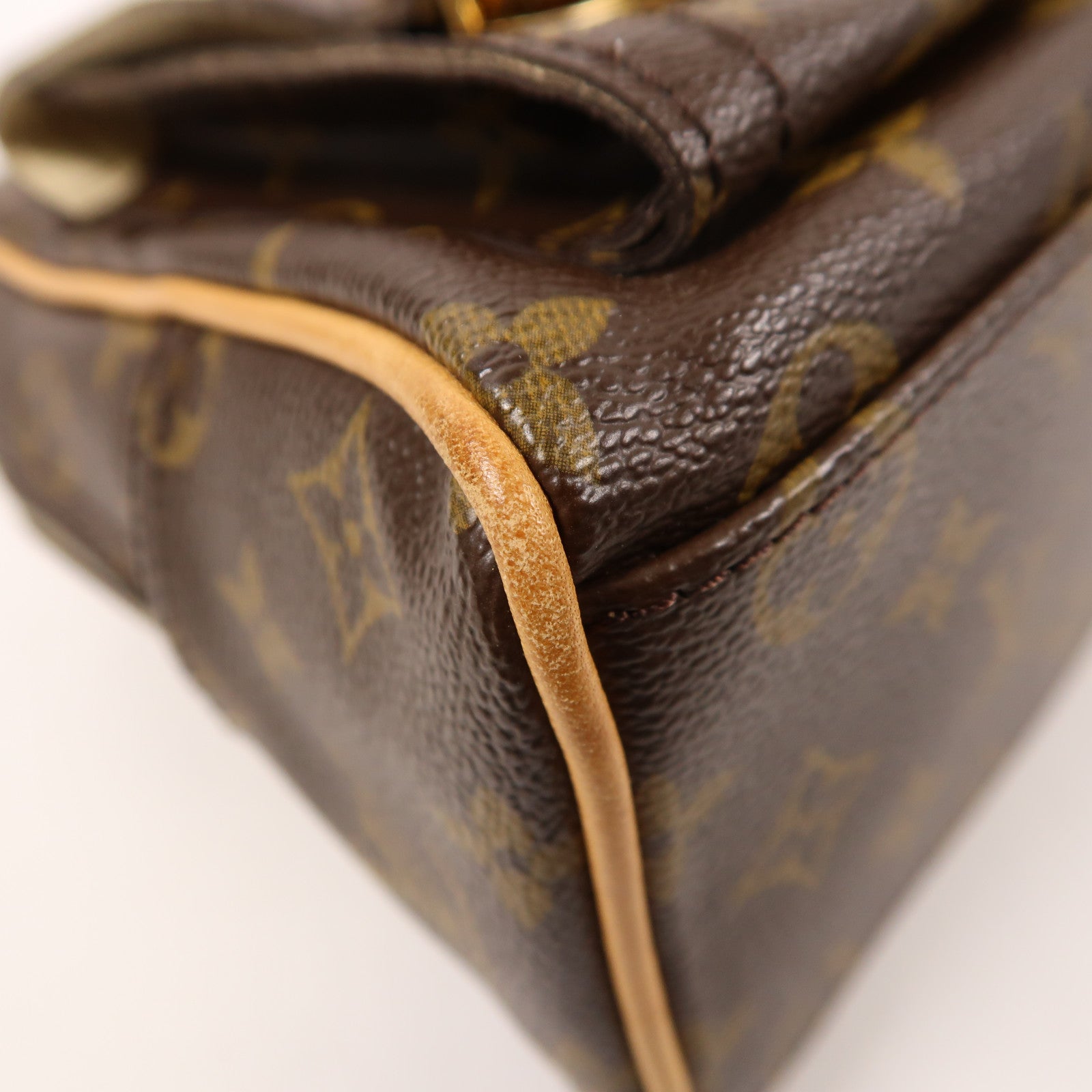 LOUIS VUITTON Monogram Manhattan PM手挽袋棕色