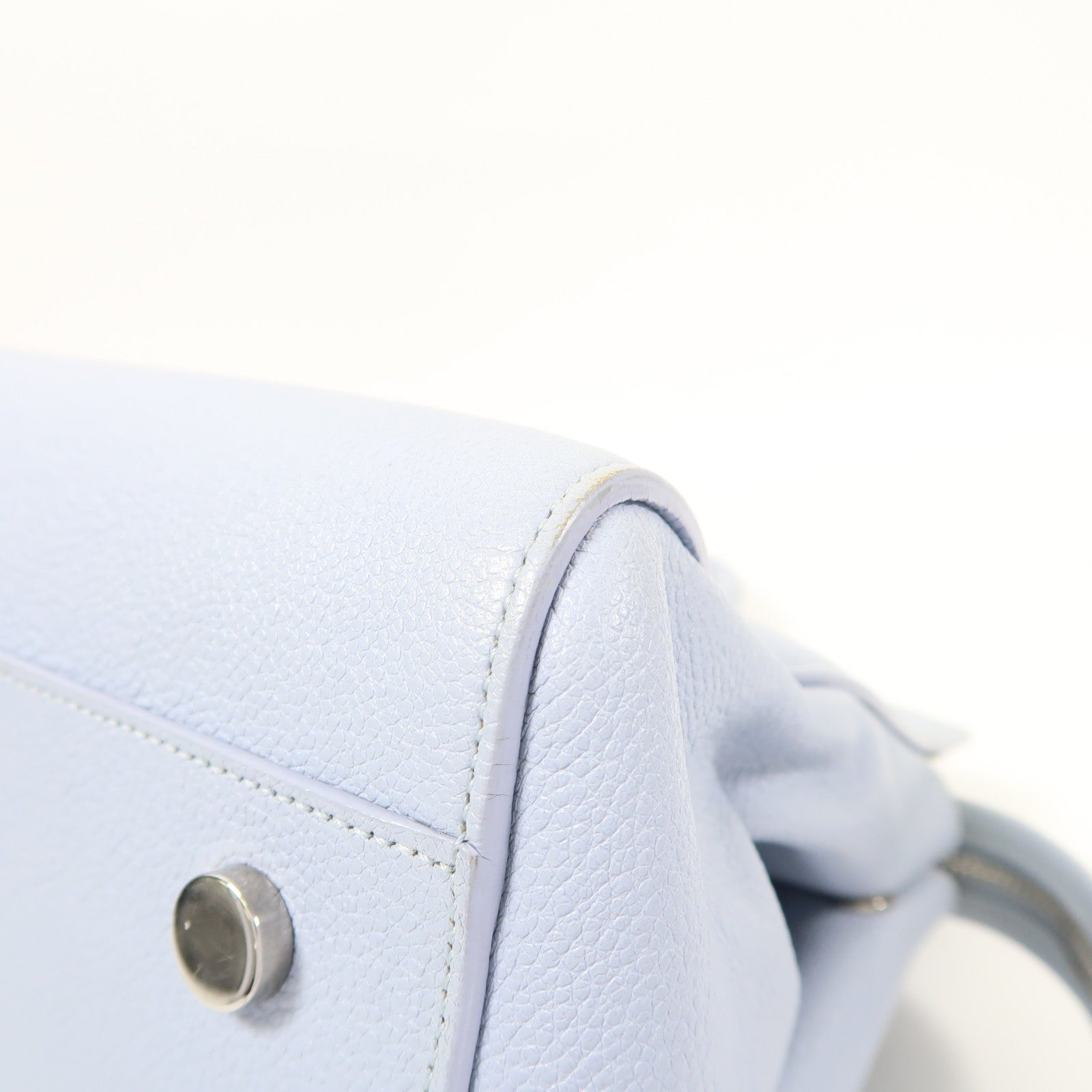 SAINT LAURENT YSL SHW Cabas Rive Gauche 400413 Calfskin Leather Light Blue