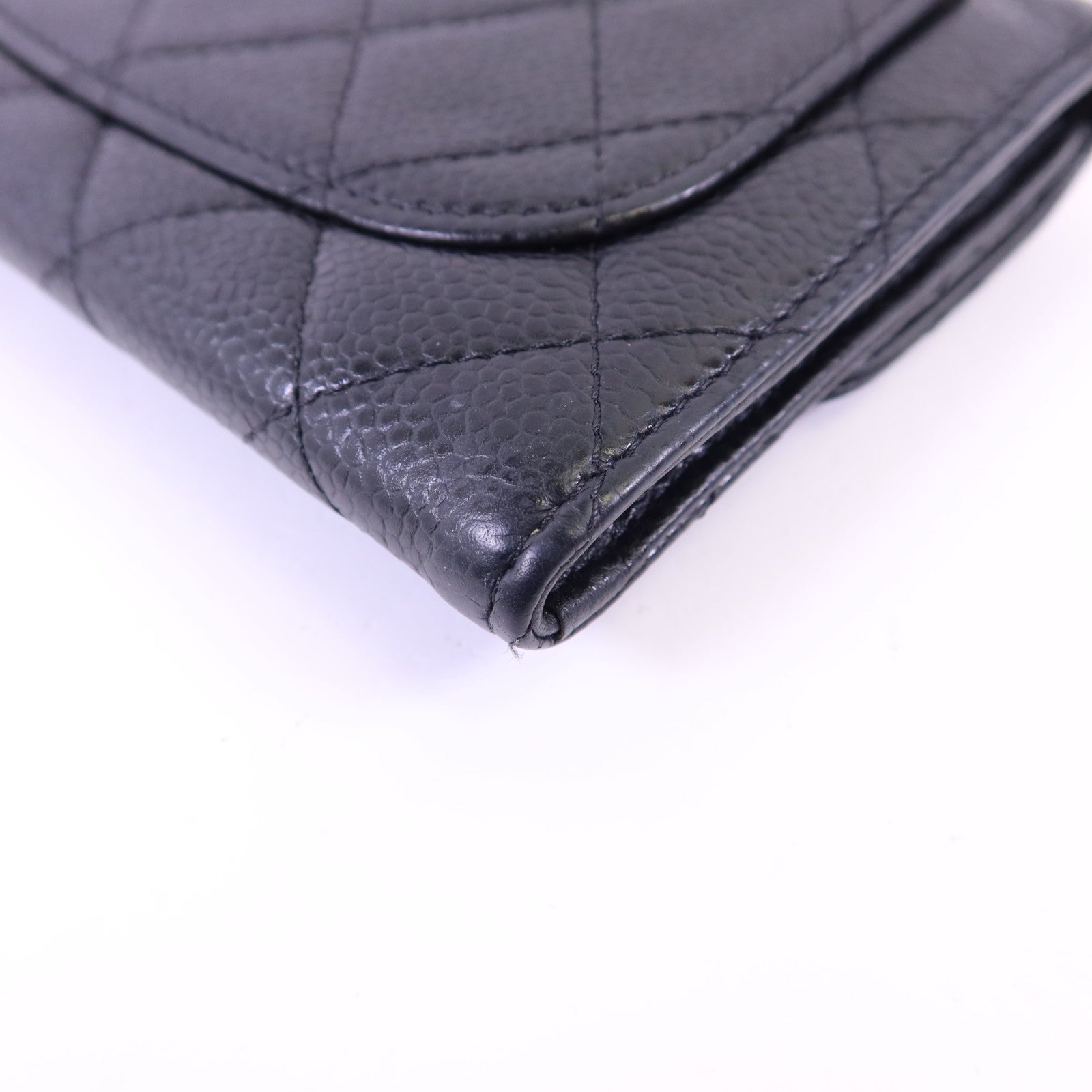 CHANEL 牛皮皮革Wallet銀扣錢包