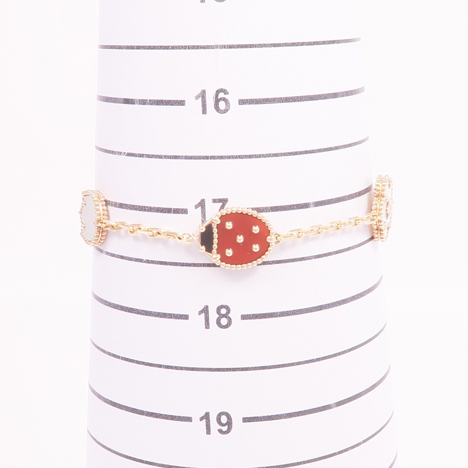 Van Cleef & Arpels 18K玫瑰金Lucky Spring Bracelet, 5 motifs珍珠母貝/紅玉髓/黑瑪瑙手鏈