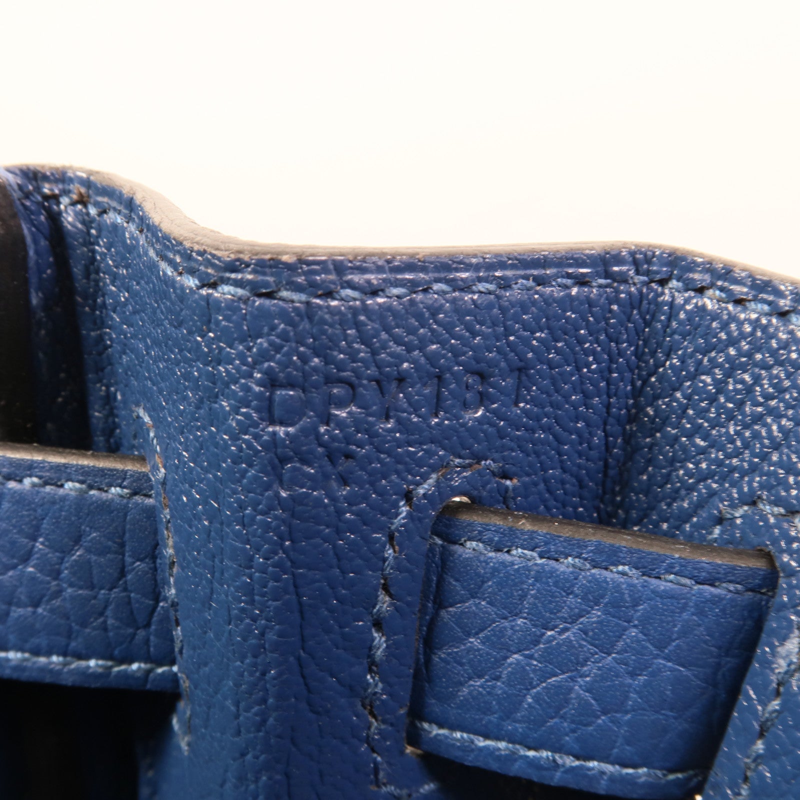 HERMES Togo皮革Kelly 28手挽肩背兩用袋Blue Brighton