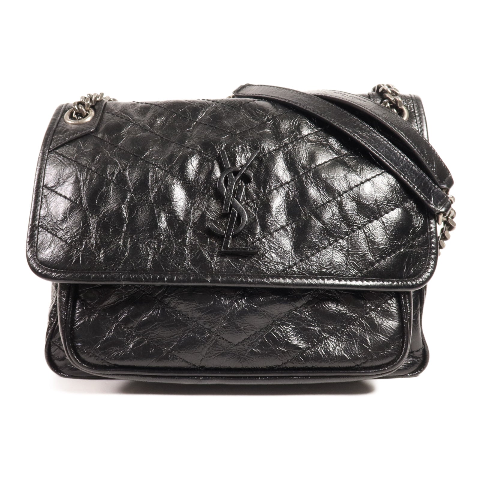 SAINT LAURENT 牛皮皮革Niki MM銀扣肩背袋