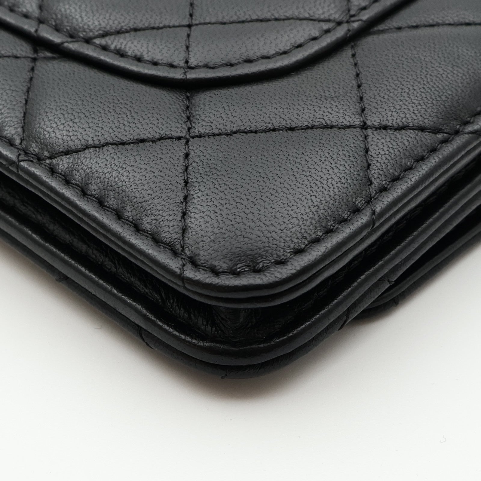CHANEL 羊皮皮革WOC Wallet On Chain銀扣鏈帶肩背袋